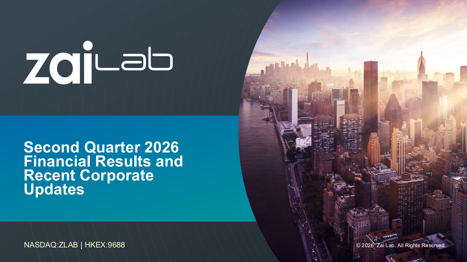 Zai Lab's Q2 2026 Slide Deck