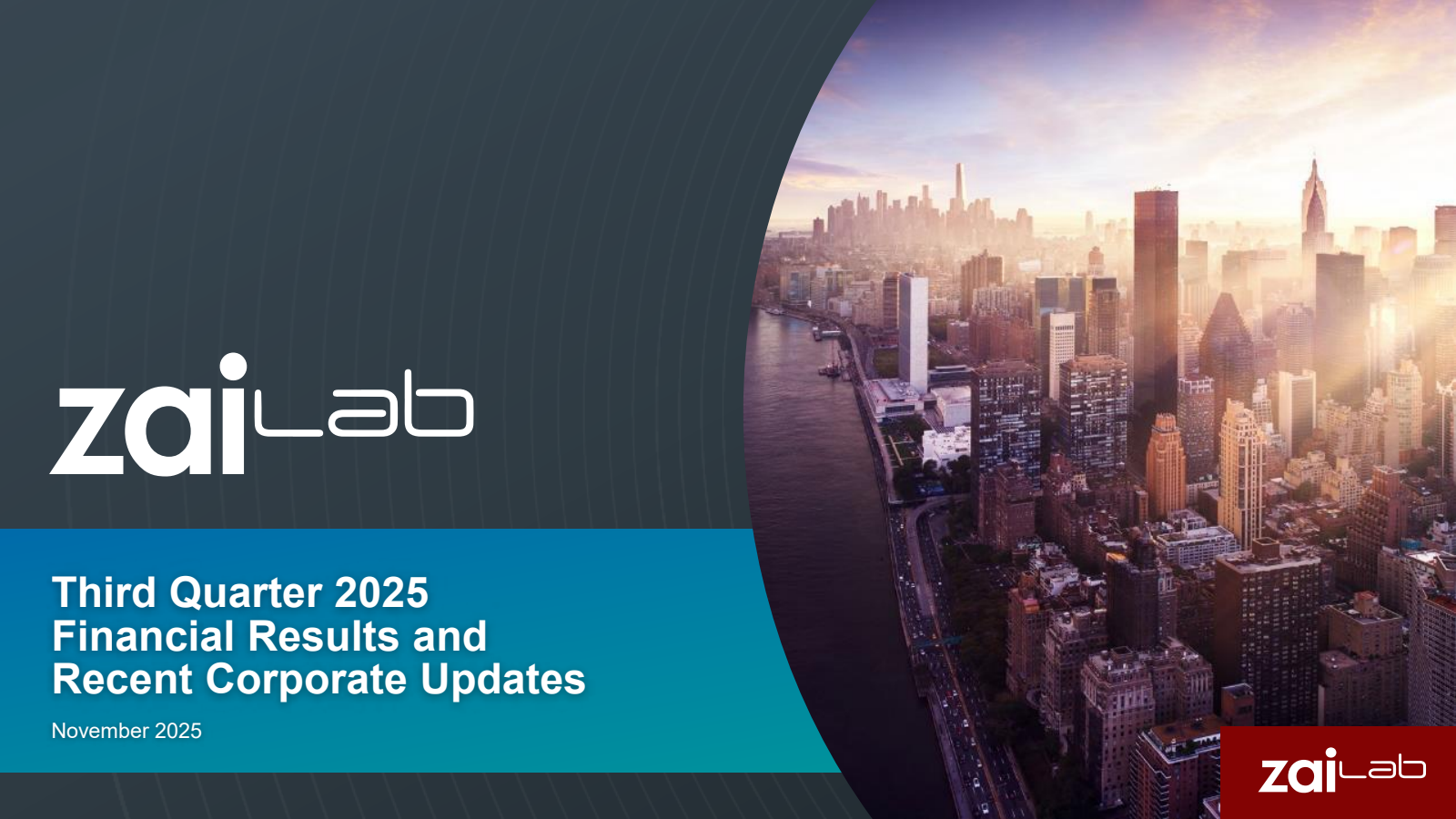 Zai Lab's Q3 2025 Slide Deck