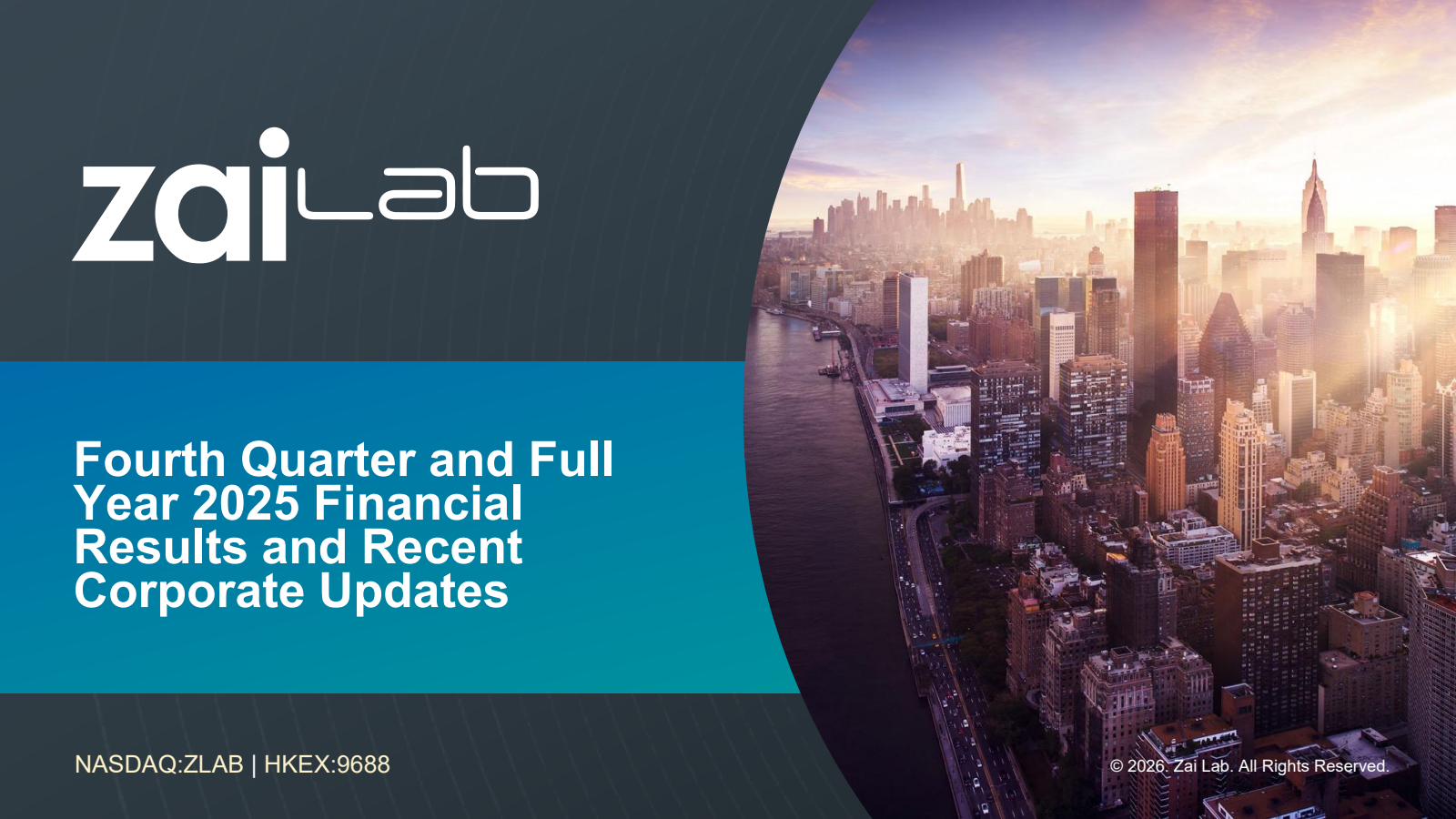 Zai Lab's Q4 2025 Slide Deck