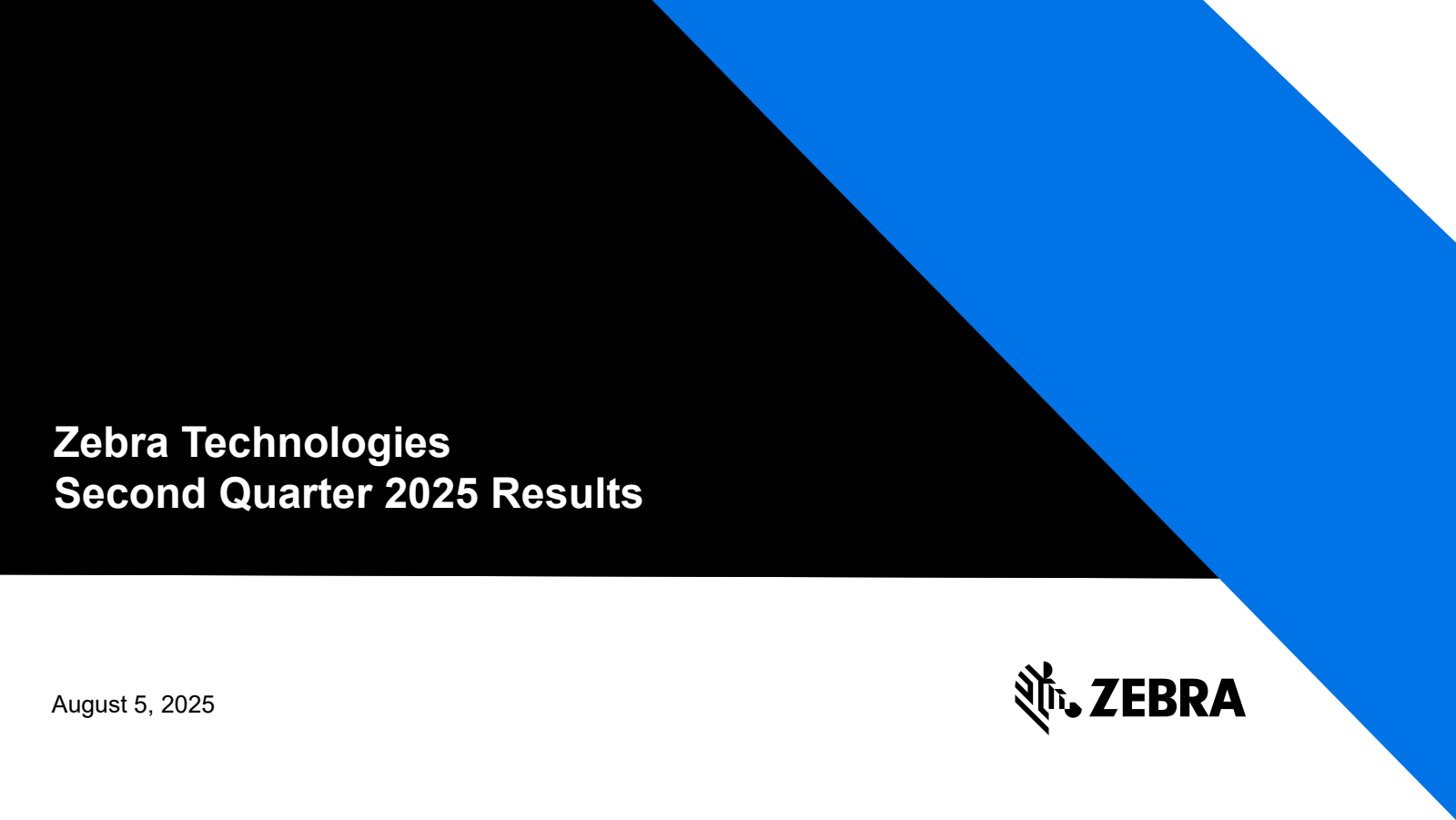 Zebra Technologies' Q2 2025 Slide Deck