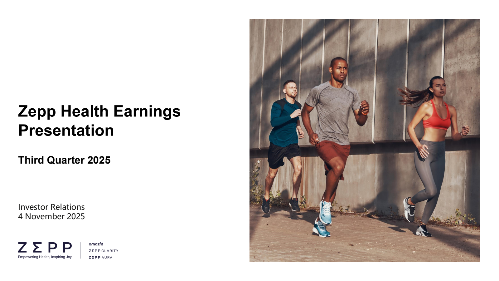 Zepp Health's Q3 2025 Slide Deck