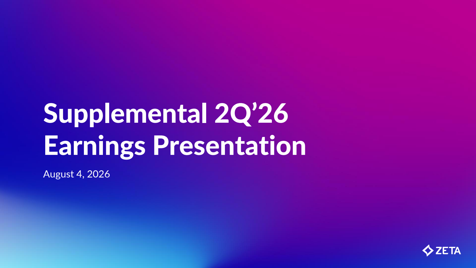 Zeta Global's Q2 2026 Slide Deck