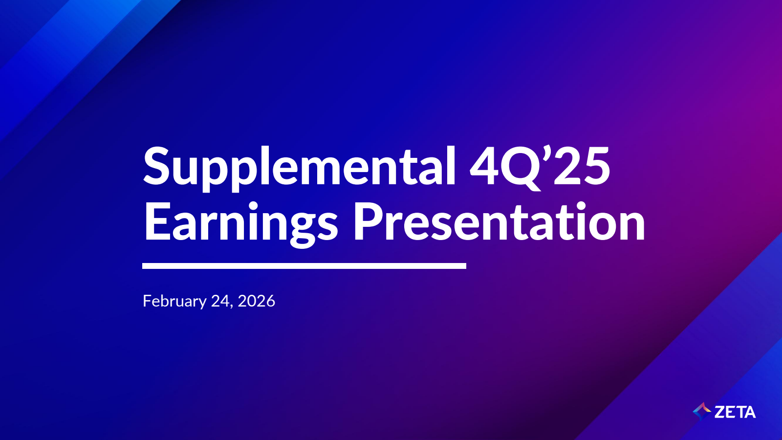 Zeta Global's Q4 2025 Slide Deck