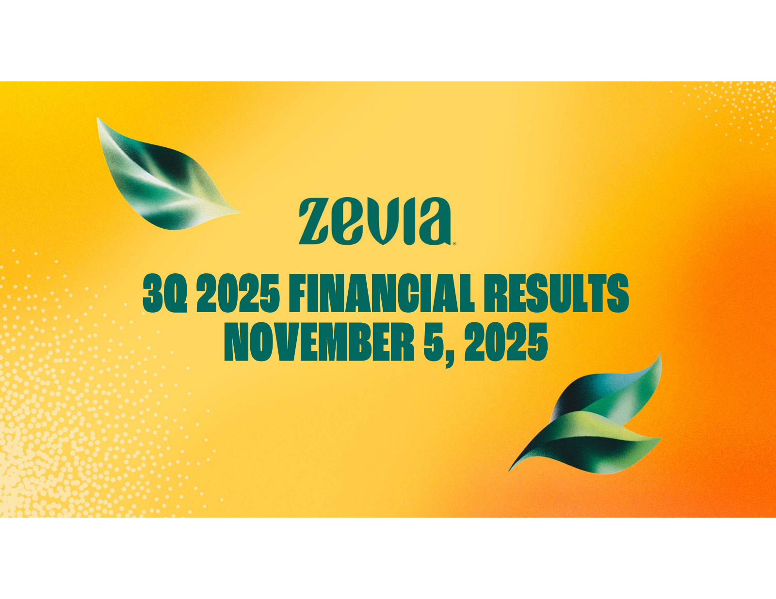 Zevia PBC's Q3 2025 Slide Deck