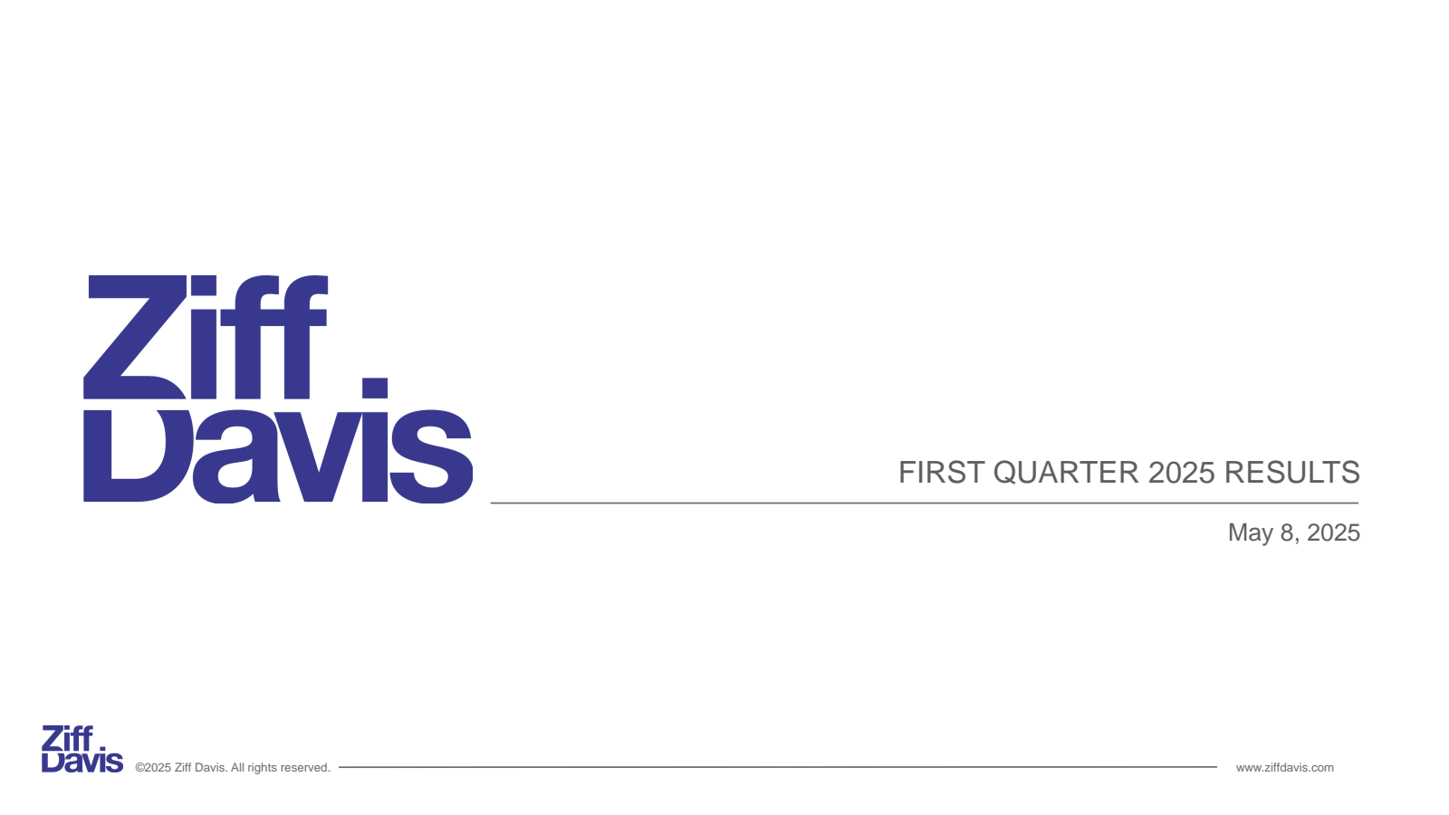 Ziff Davis' Q1 2025 Slide Deck