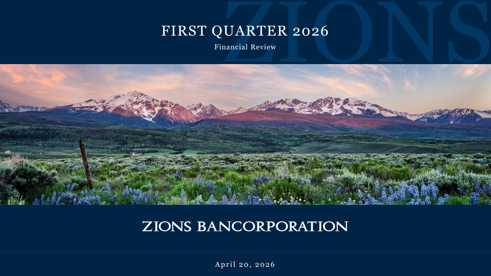 Zions Bancorporation, N.A.'s Q1 2026 Slide Deck