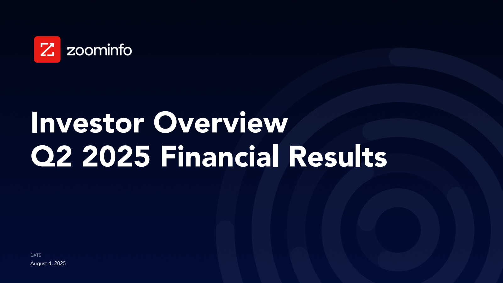 ZoomInfo Technologies' Q2 2025 Slide Deck