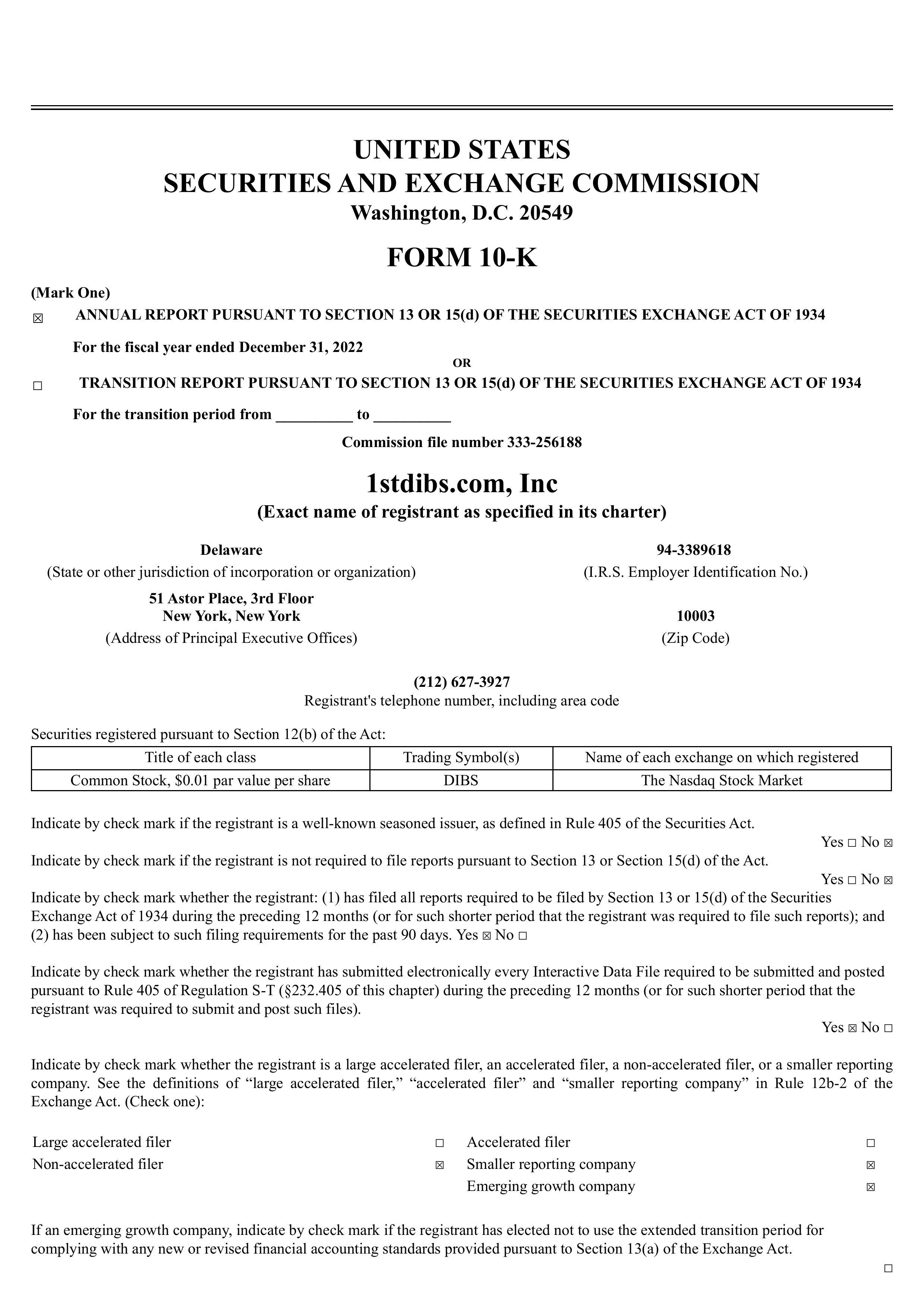 1stdibs.com's Q4 2022 Annual report