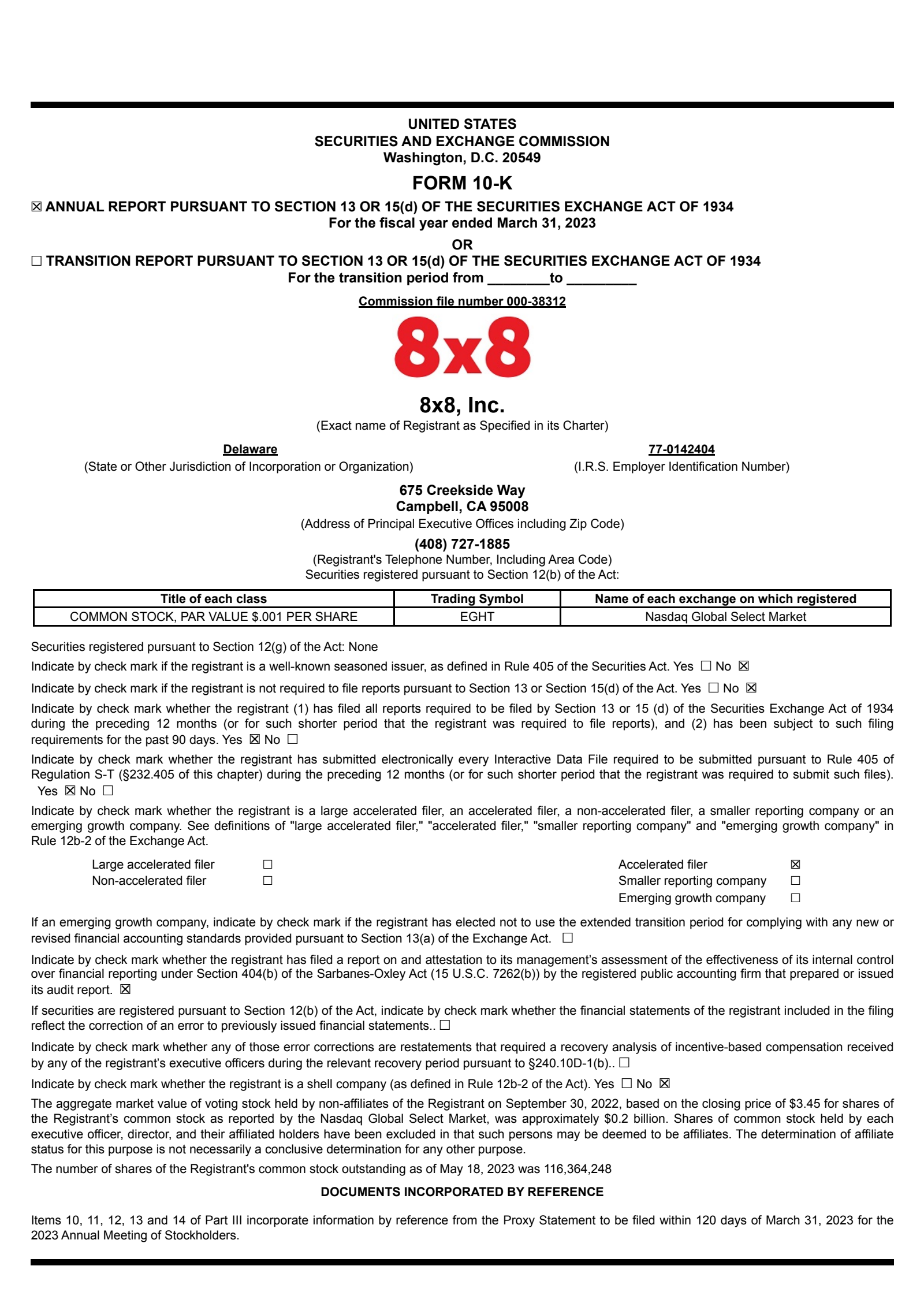 8X8's Q4 2023 Annual report