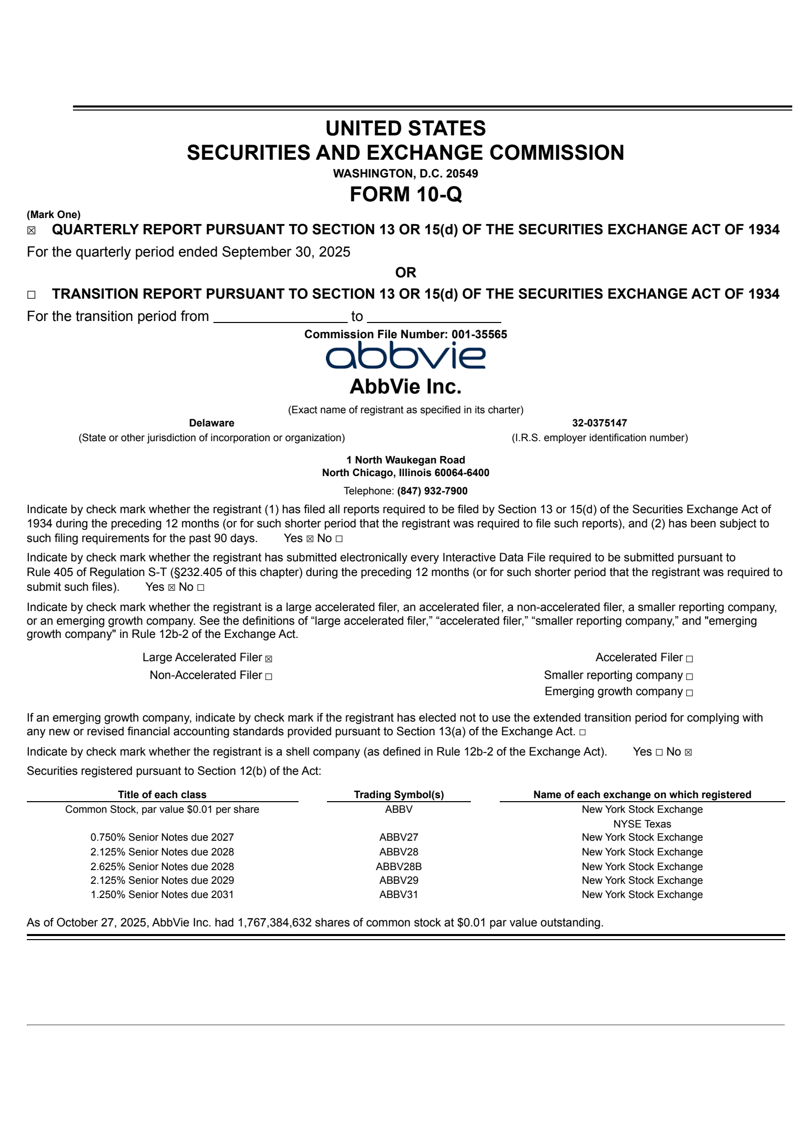 AbbVie's Q3 2025 Quarterly Report