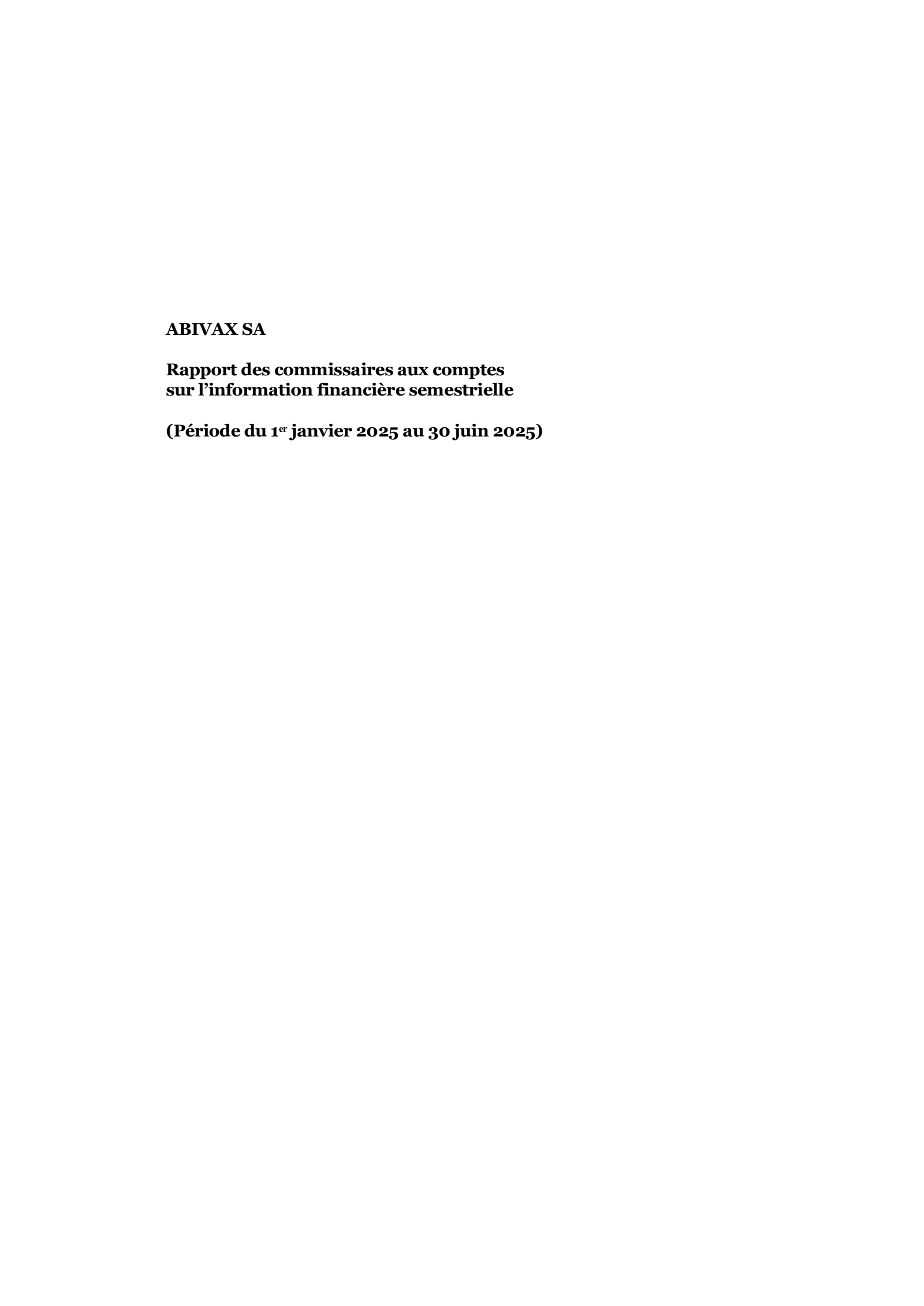 Abivax's Q2 2025 Interim Report