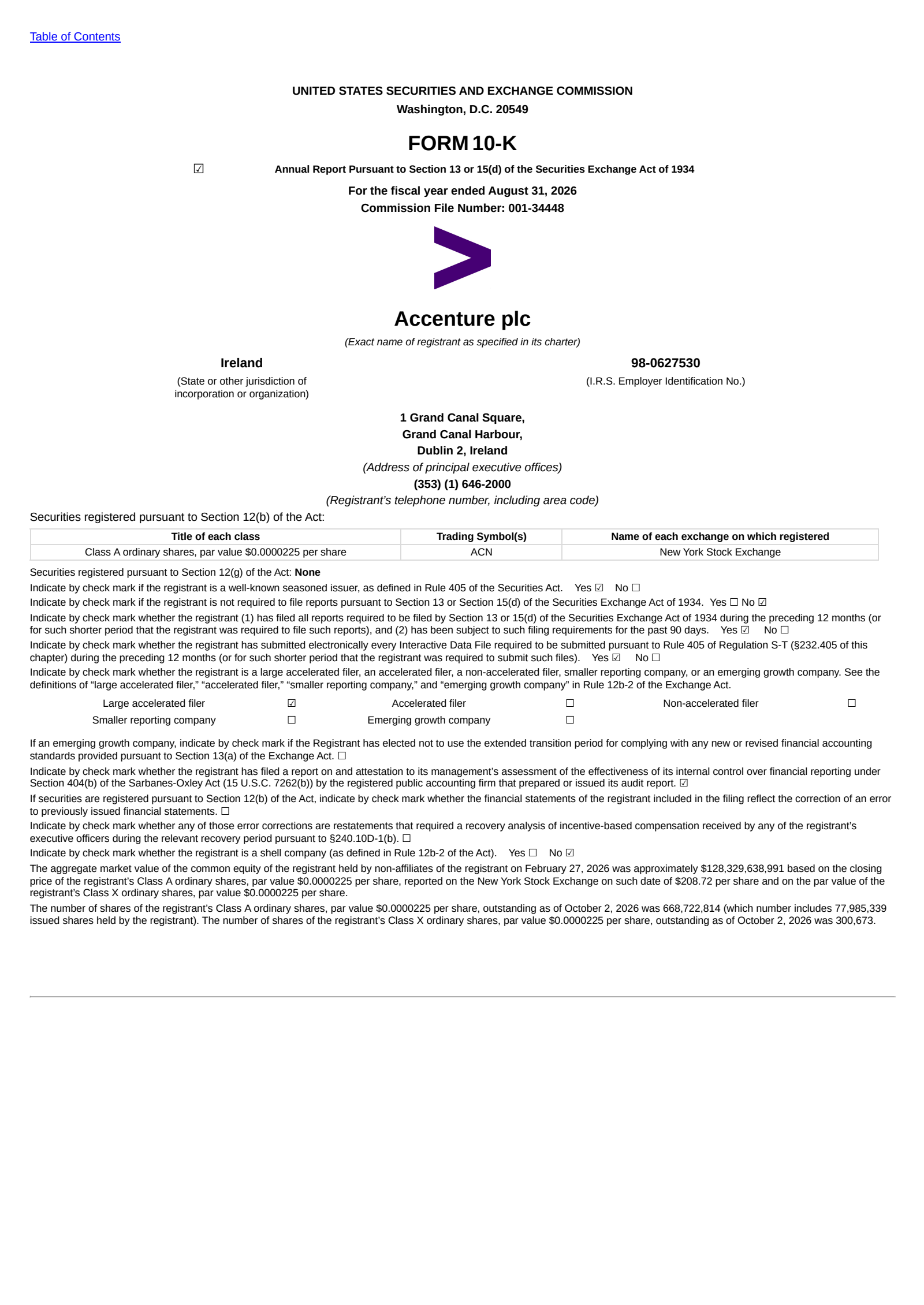 Accenture (ACN) Q4 2026 Earnings Results & Call Transcript