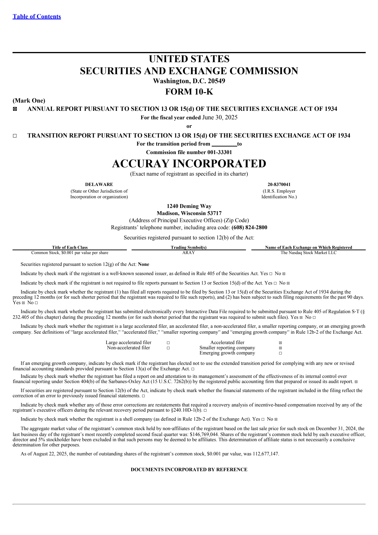 Accuray's Q4 2025 Annual report