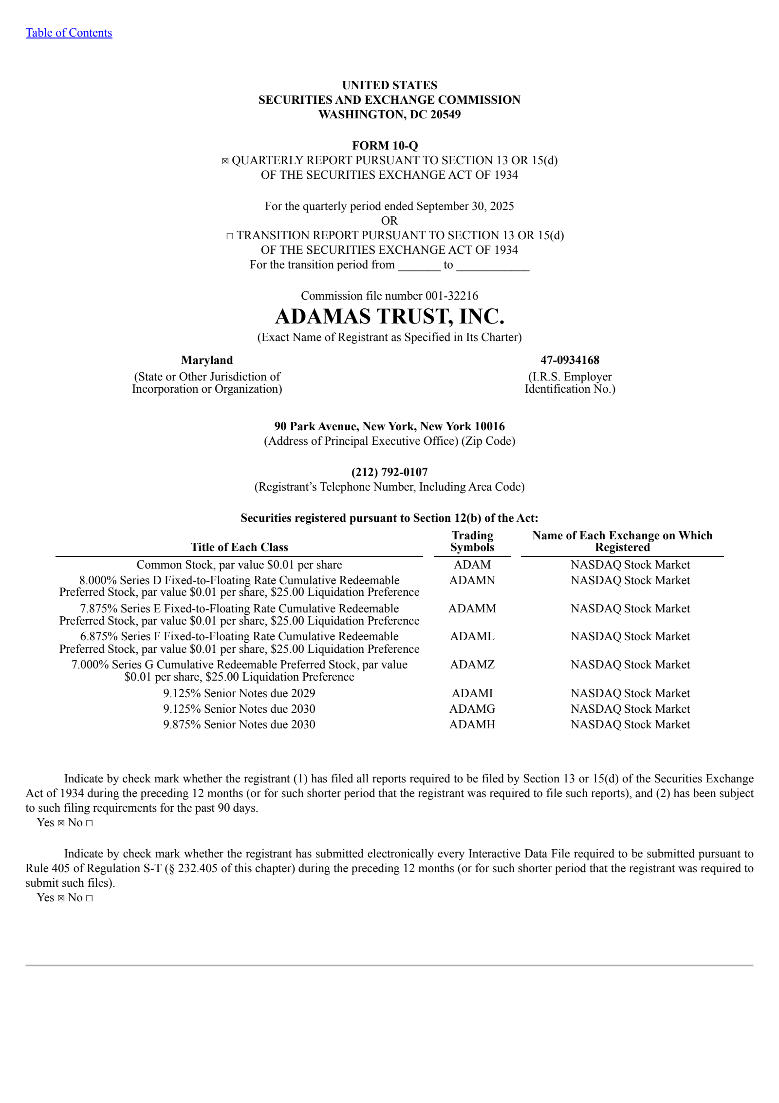 New York Mortgage Trust's Q3 2025 Quarterly Report