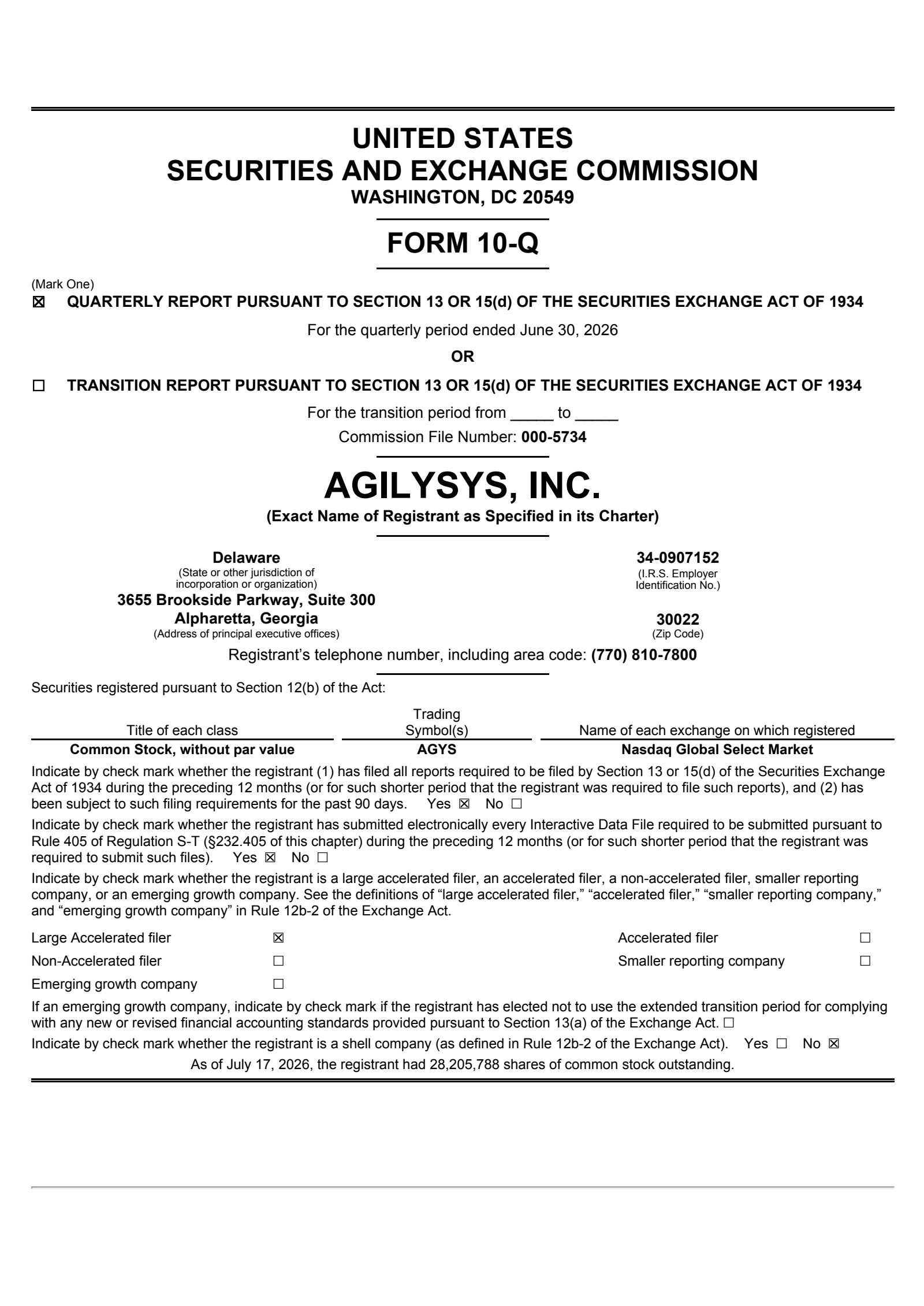 Agilysys' Q1 2027 Quarterly report