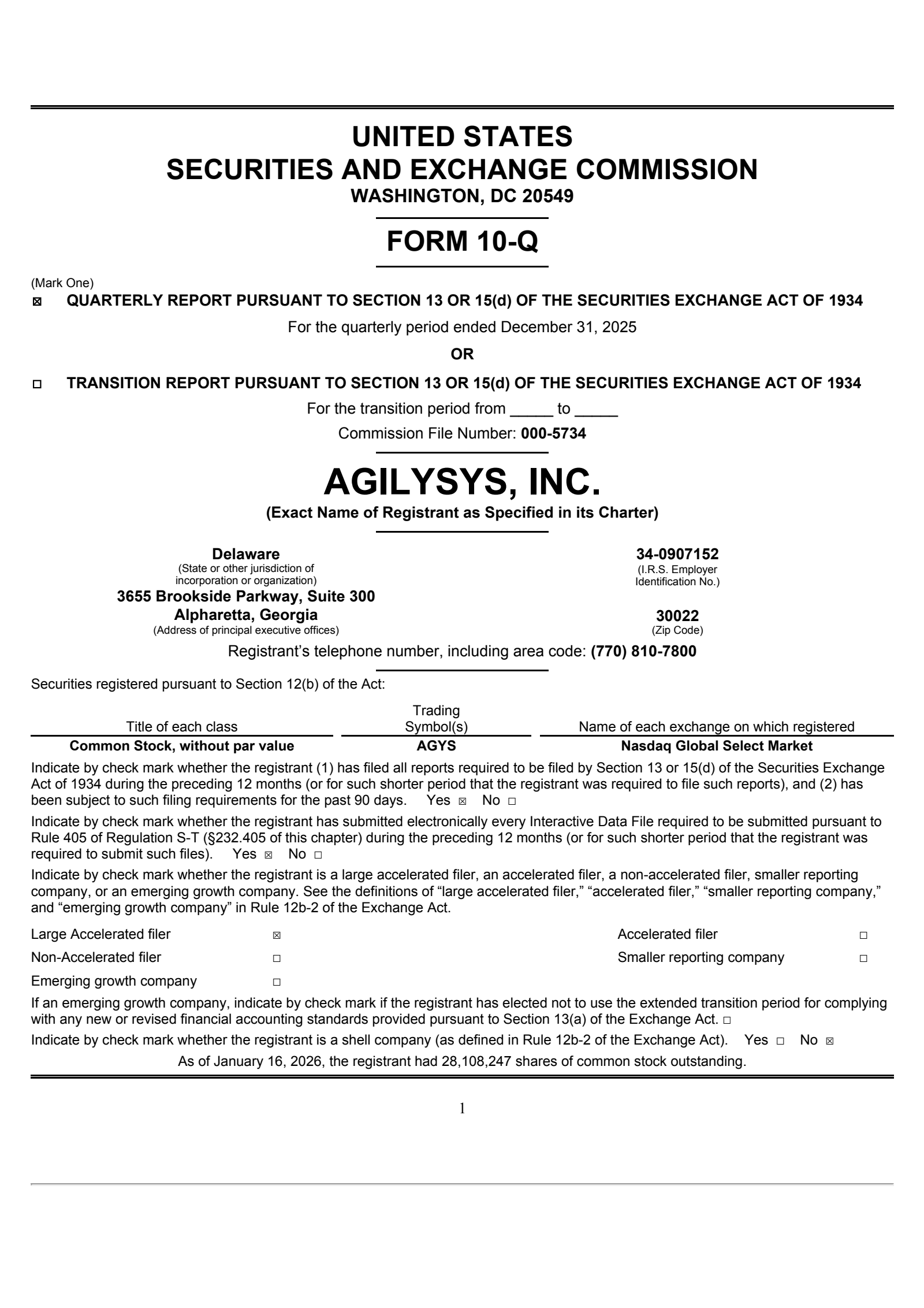 Agilysys' Q3 2026 Quarterly report