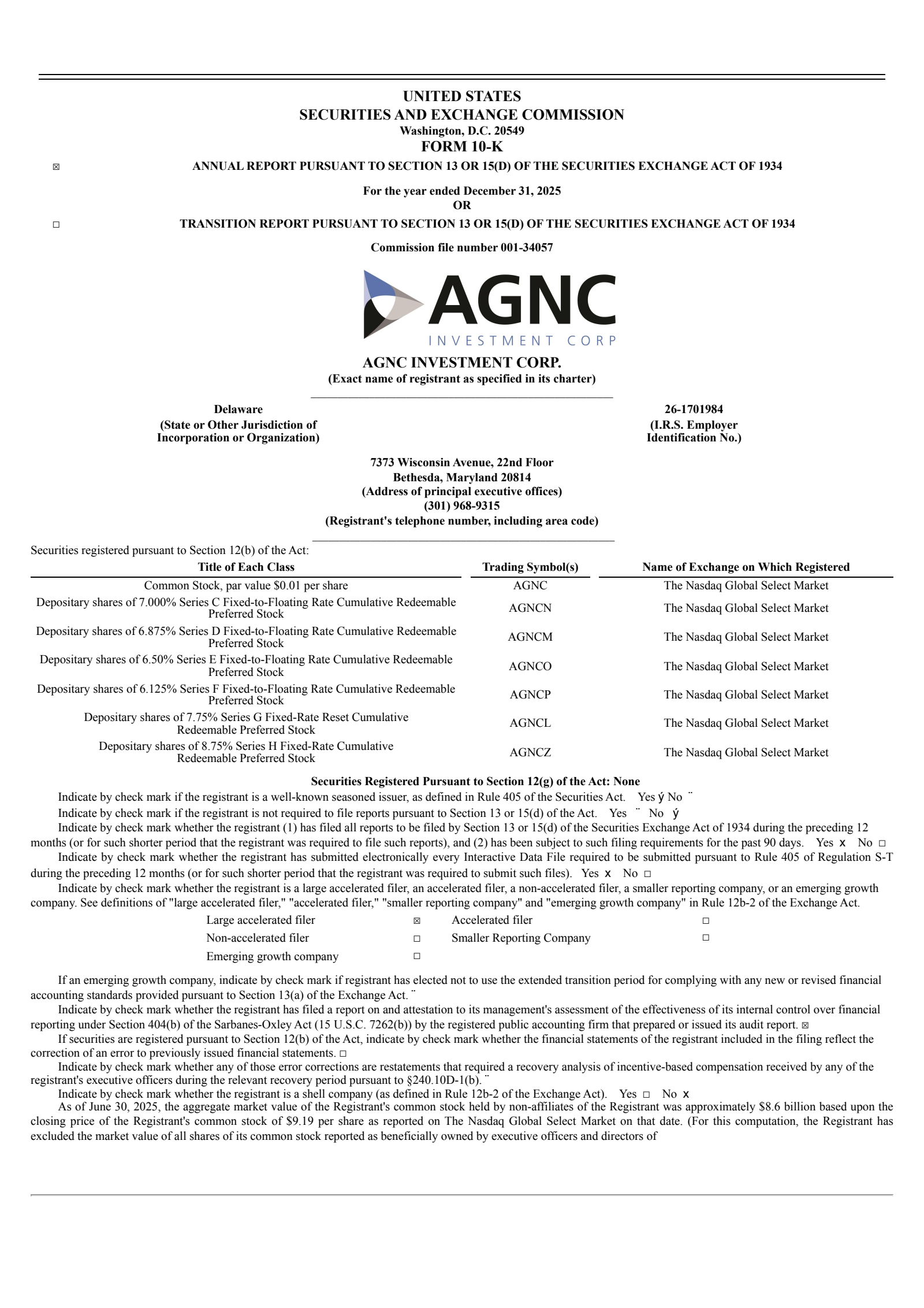 AGNC Investment's Q4 2025 Annual report