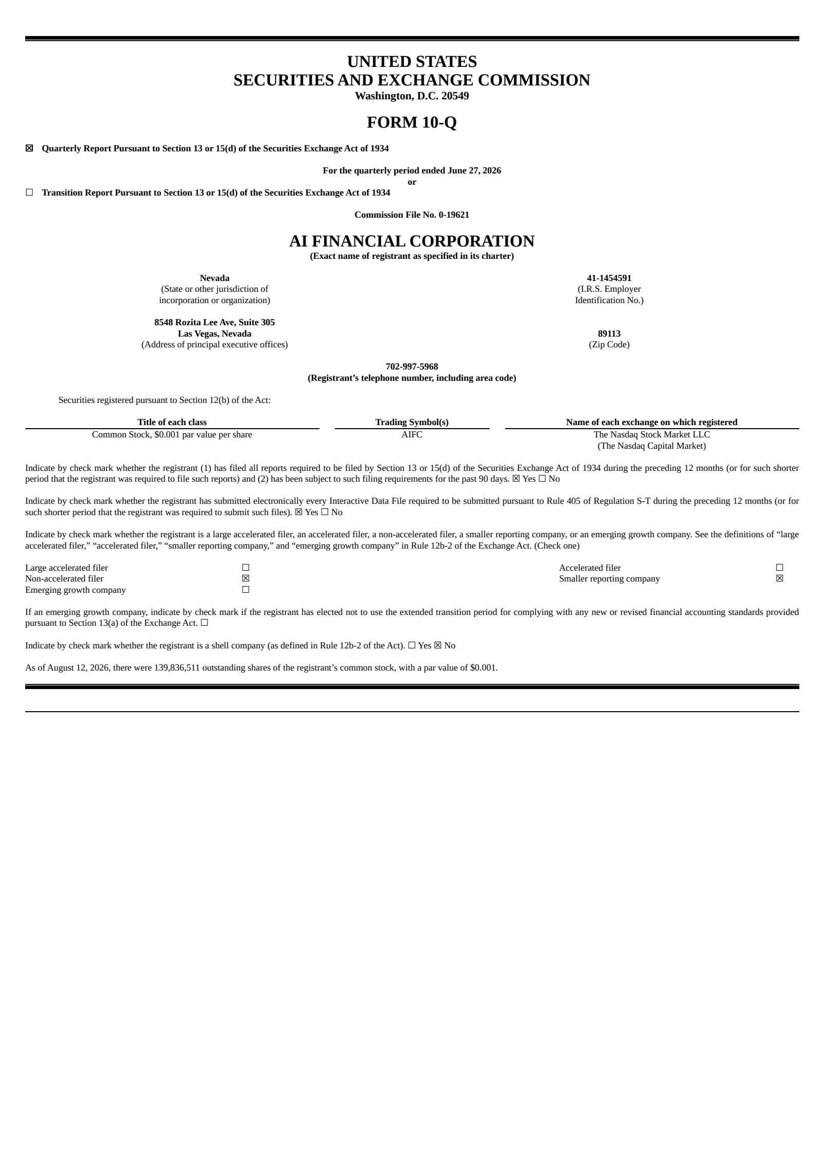 ALT5 Sigma's Q2 2026 Quarterly report