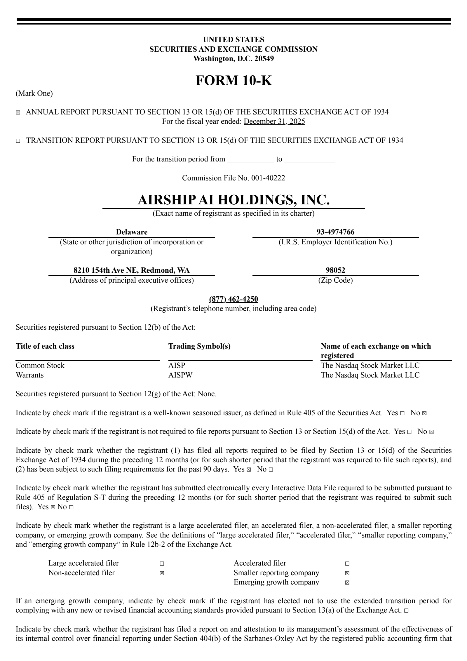 Airship AI's Q4 2025 Annual report