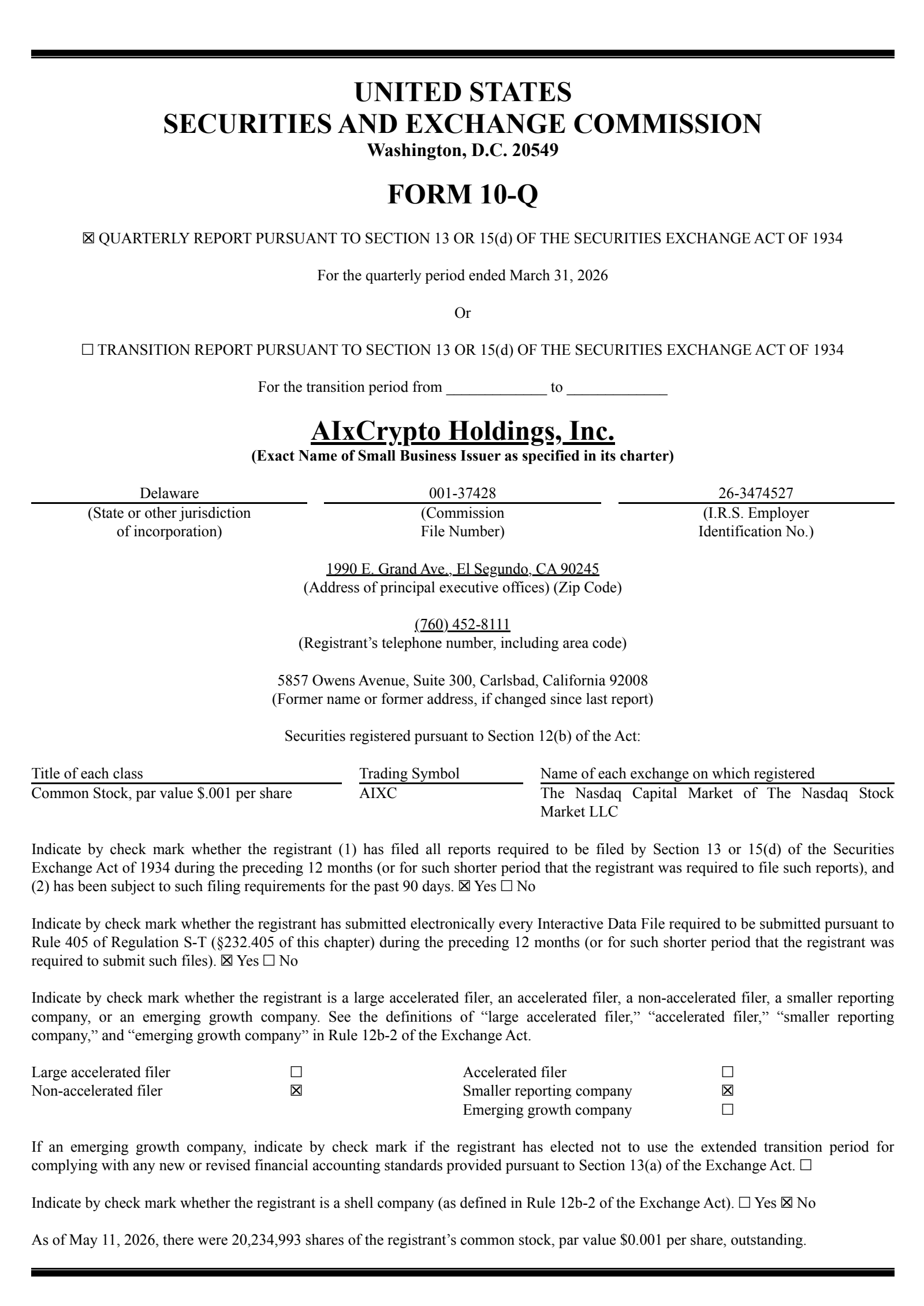Qualigen Therapeutics' Q1 2026 Quarterly report
