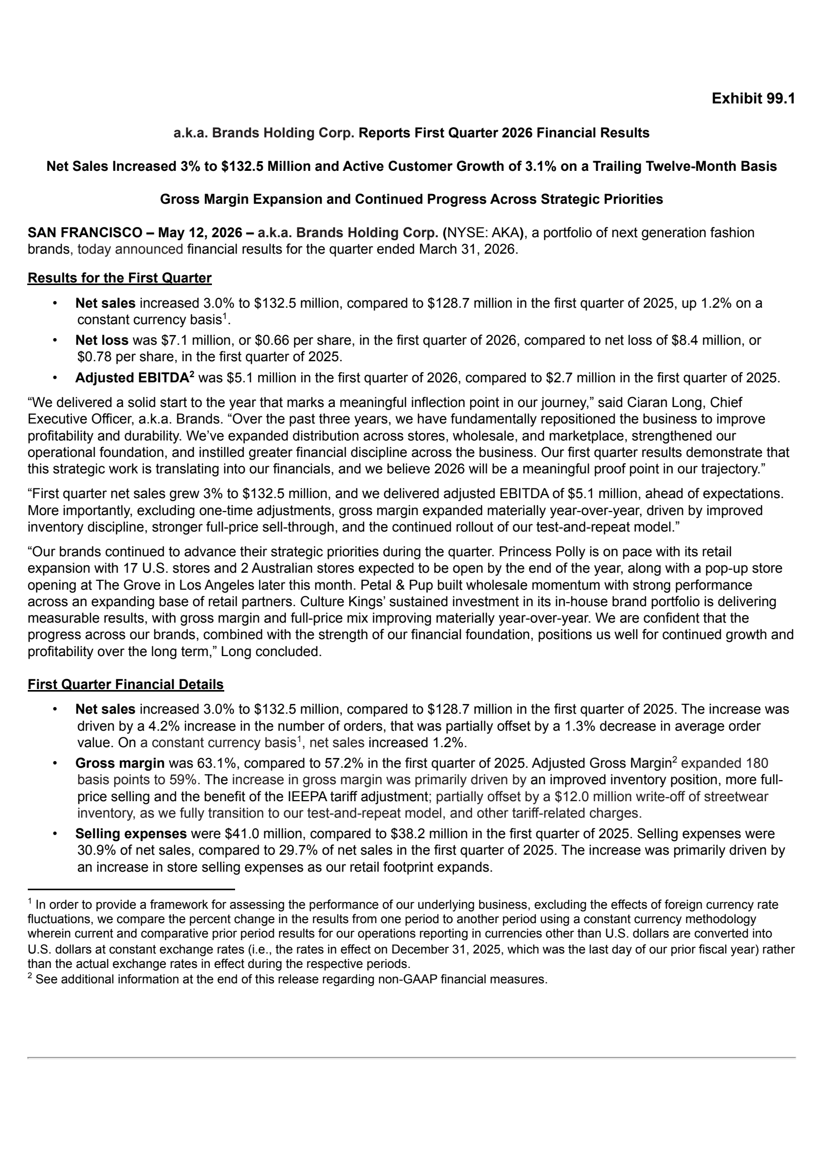 a.k.a. Brands' Q1 2026 Press Release