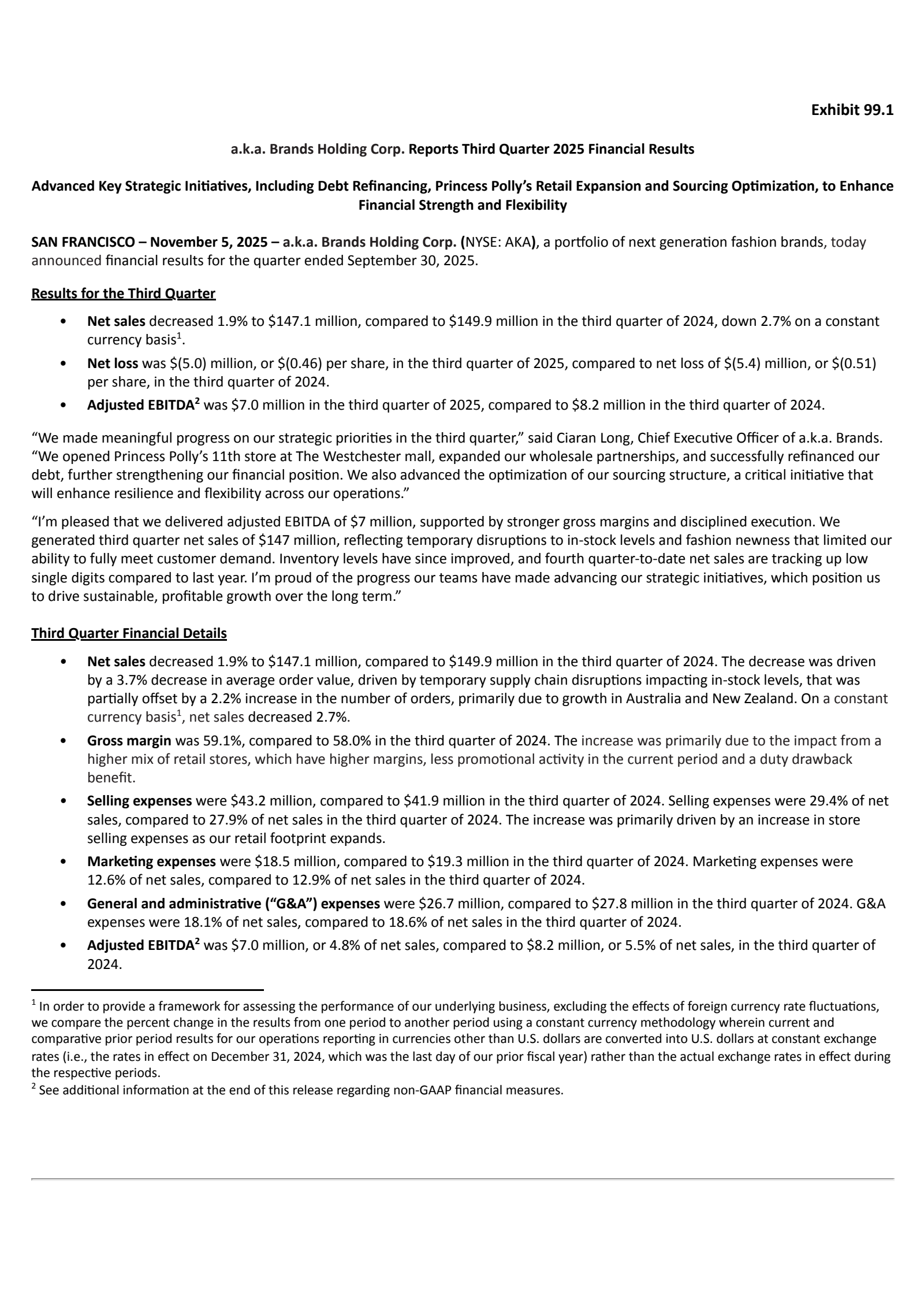 a.k.a. Brands' Q3 2025 Earnings Release