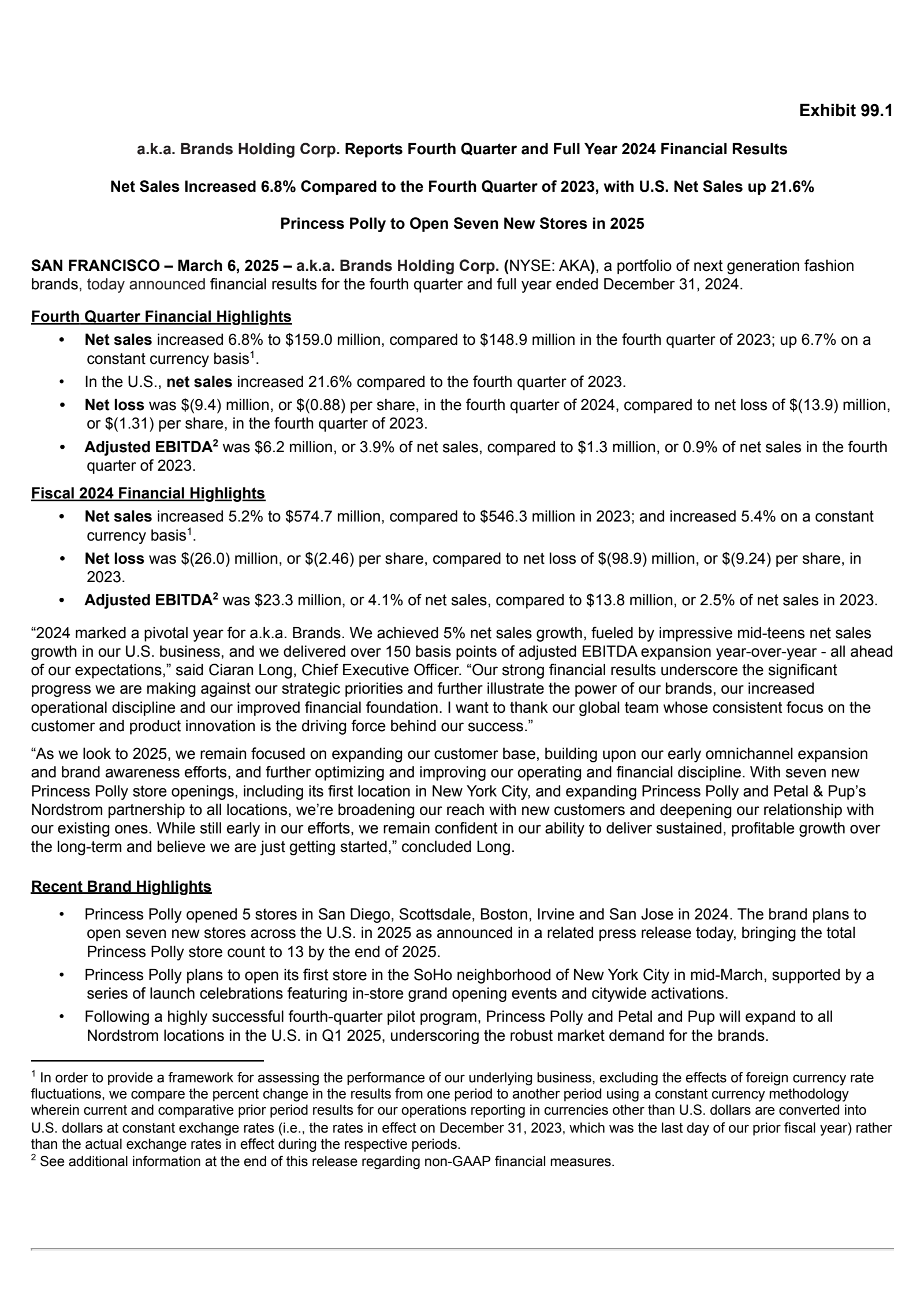 a.k.a. Brands' Q4 2024 Press Release