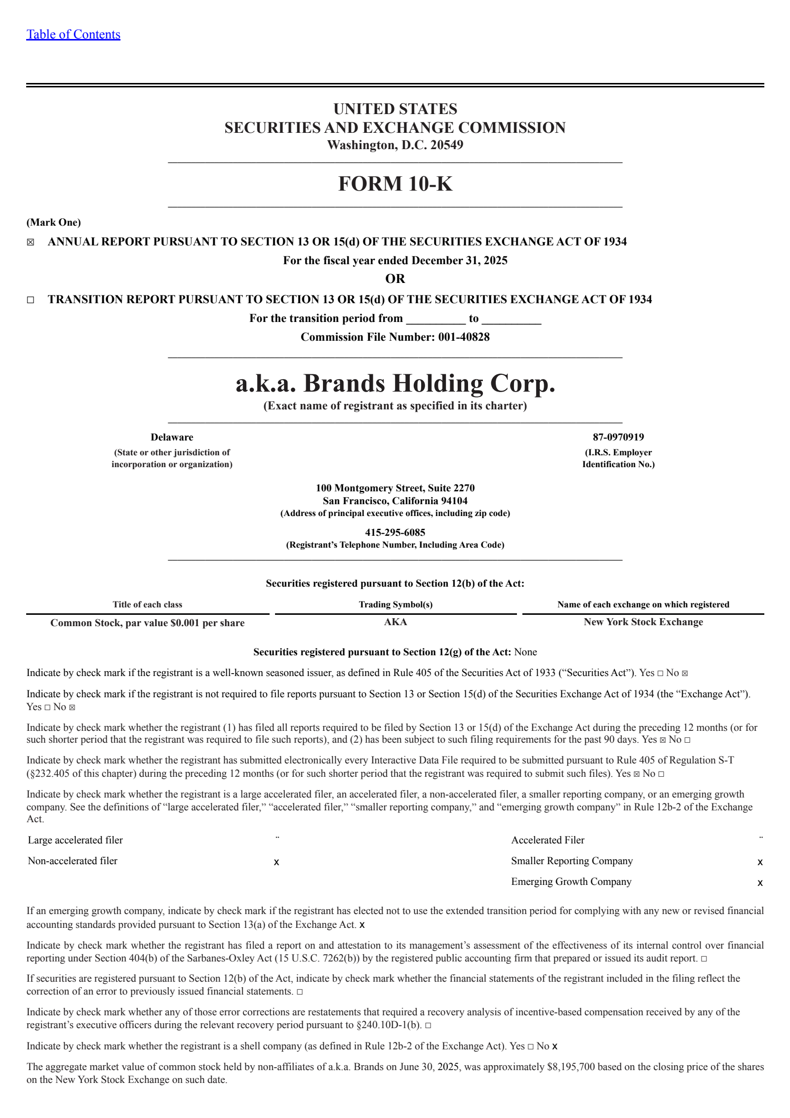a.k.a. Brands' Q4 2025 Annual report