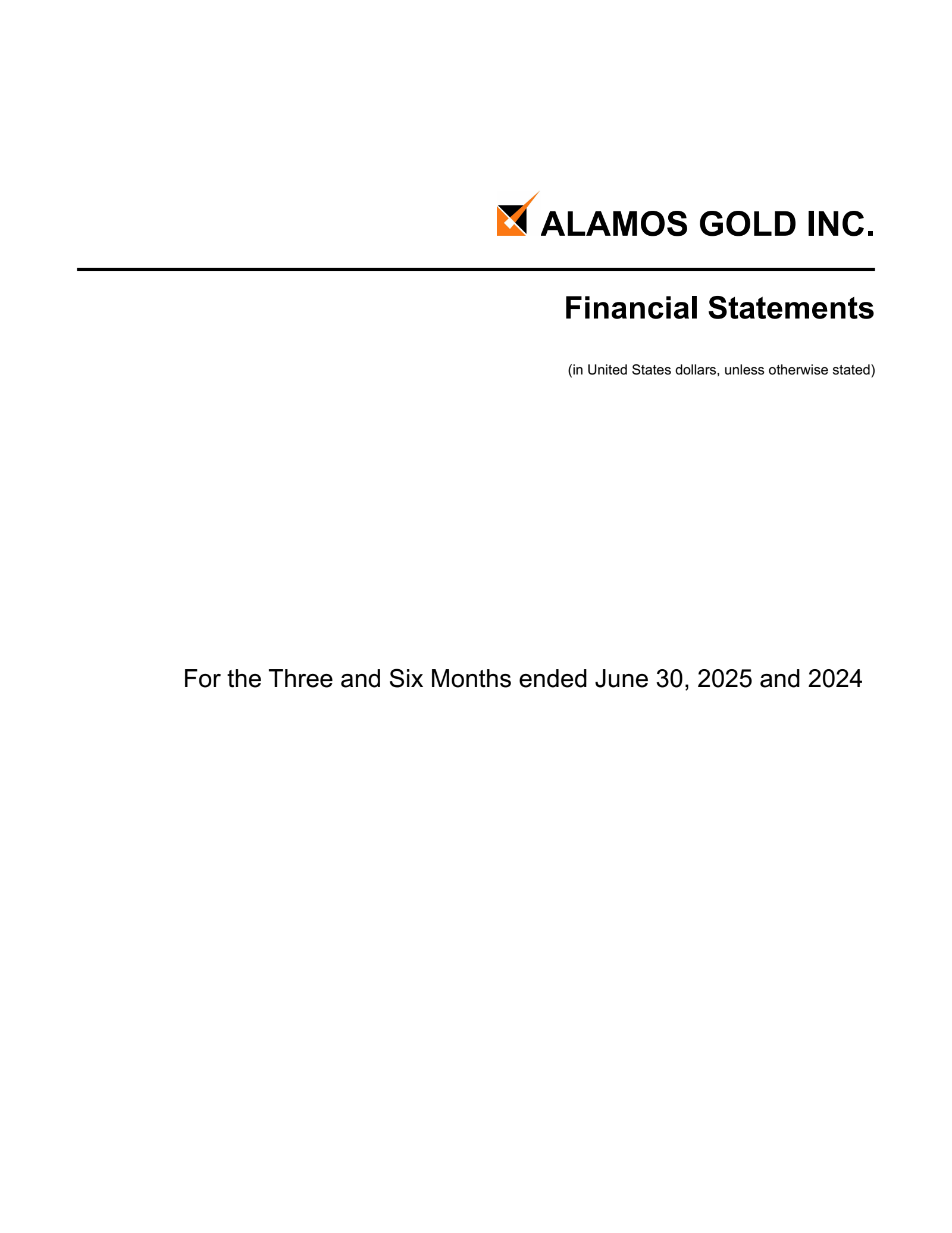 Alamos Gold's Q2 2025 Interim Report