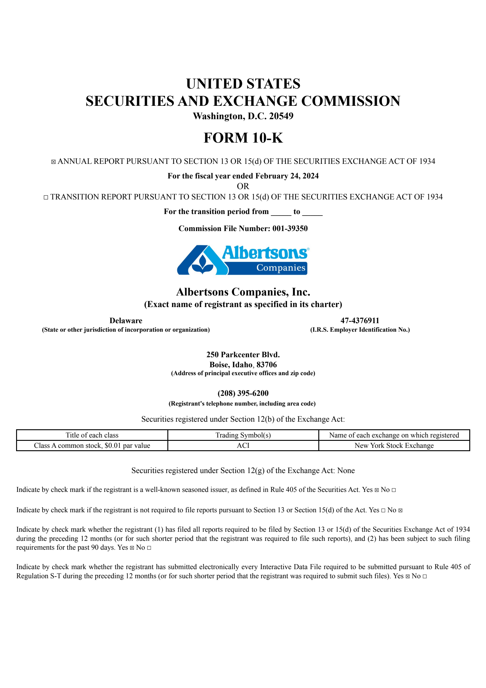 ACI Q4 2024 Earnings Report on 4/22/2024