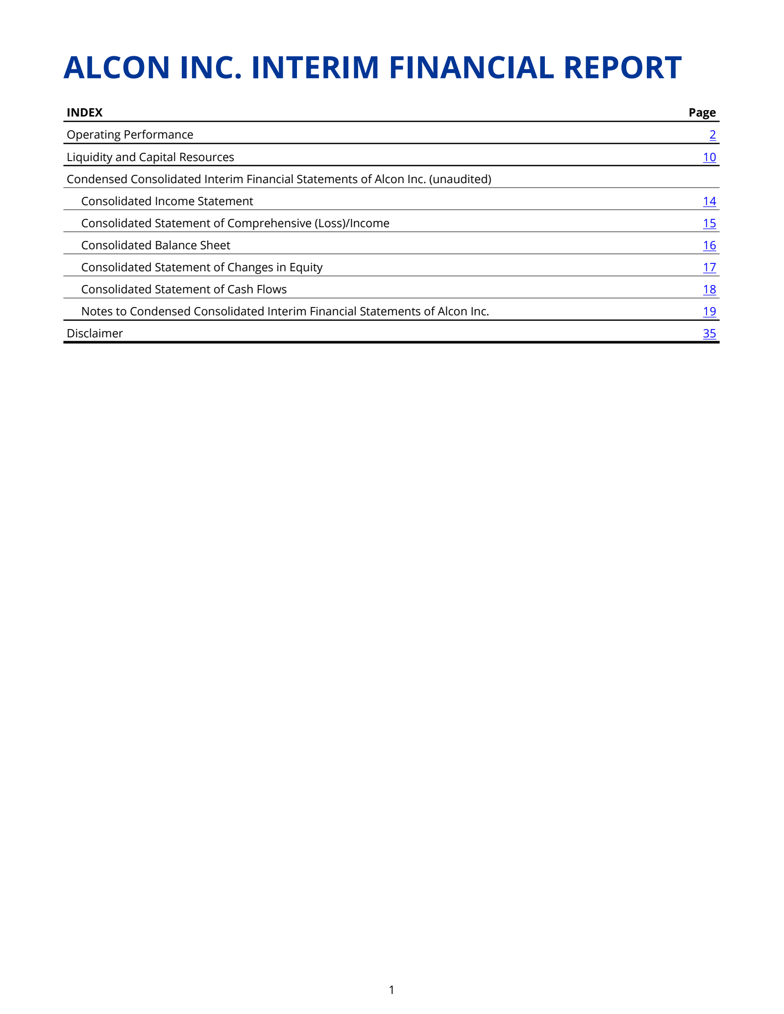 Alcon's Q2 2026 Interim report