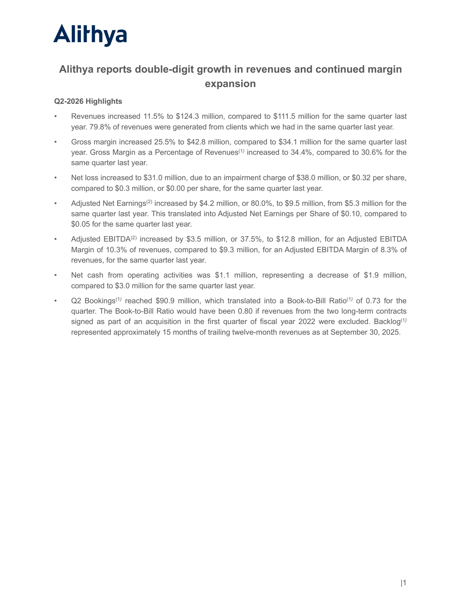 Alithya Group's Q2 2026 Earnings Release