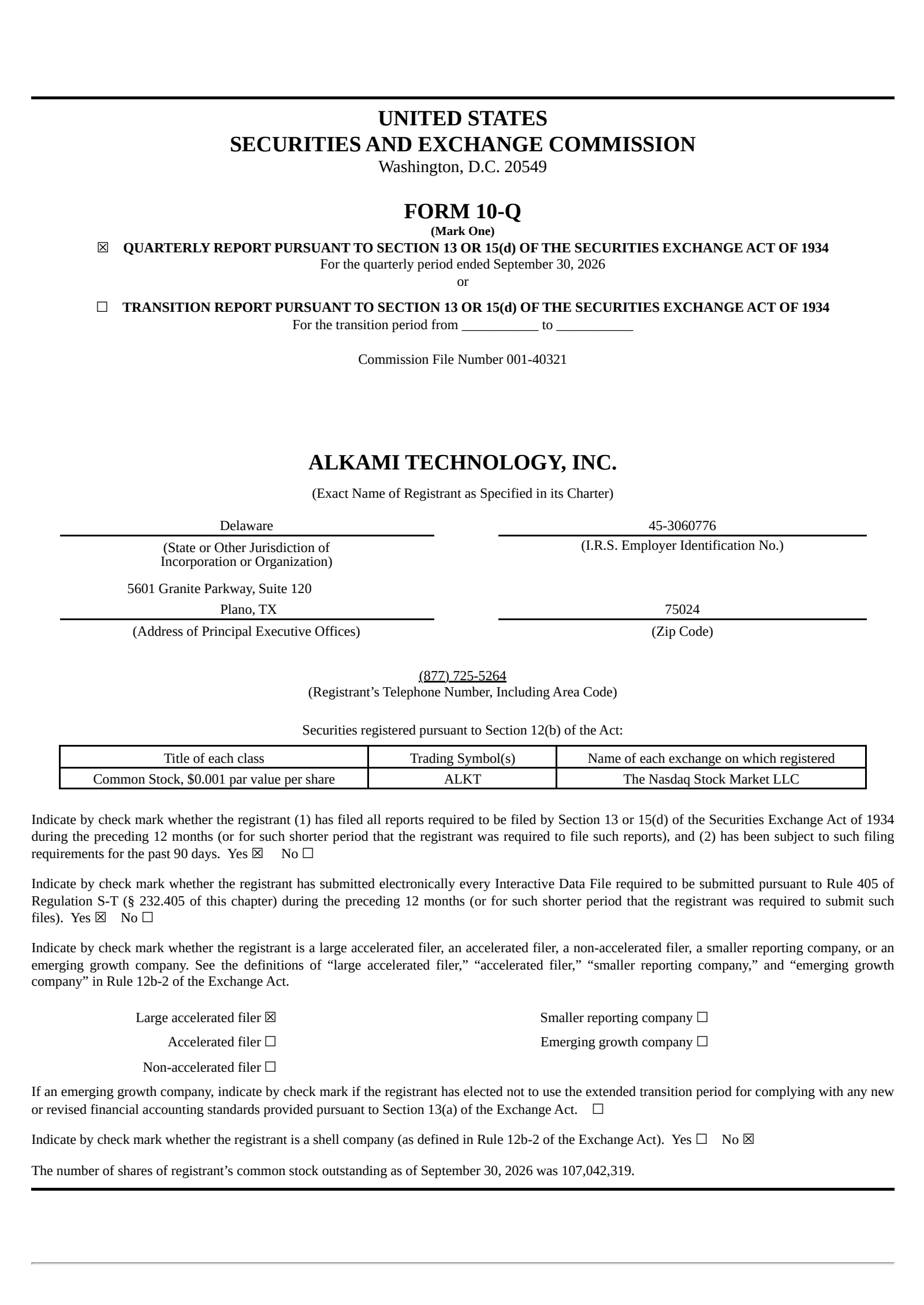 Alkami Technology (ALKT) Q3 2026 Earnings Results & Call Transcript