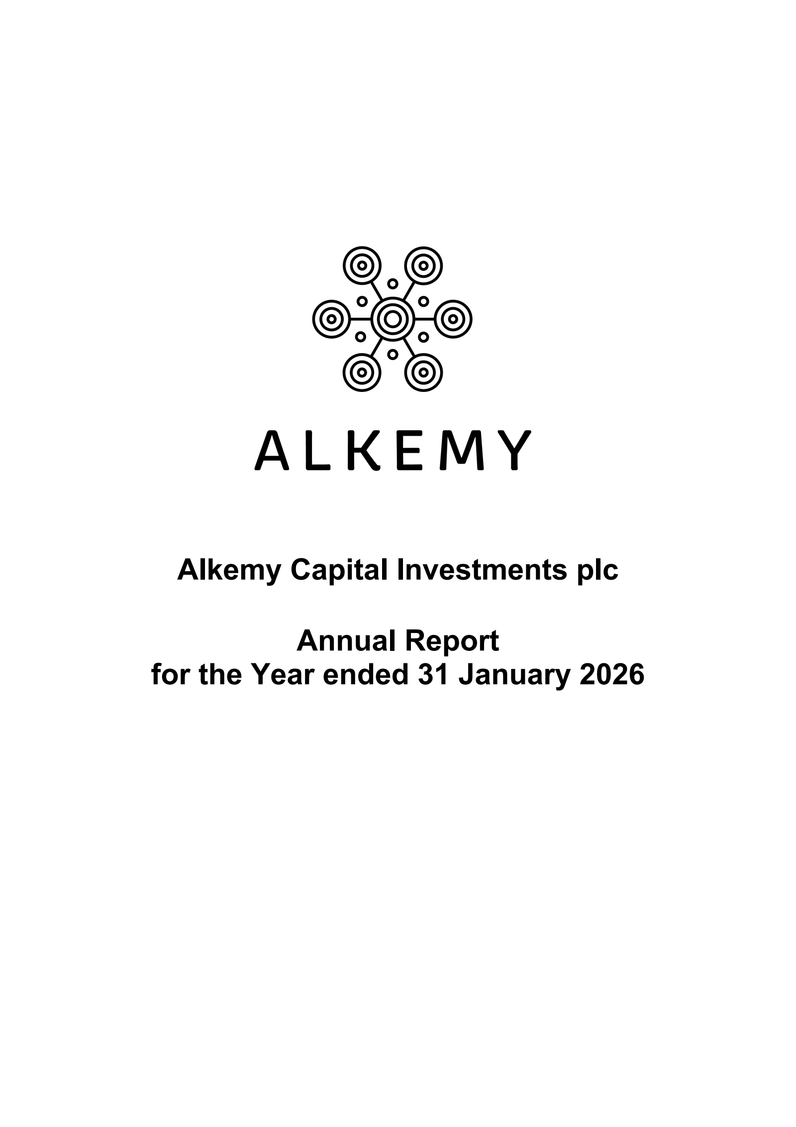 Alkemy Capital Investments' H2 2026 Annual report