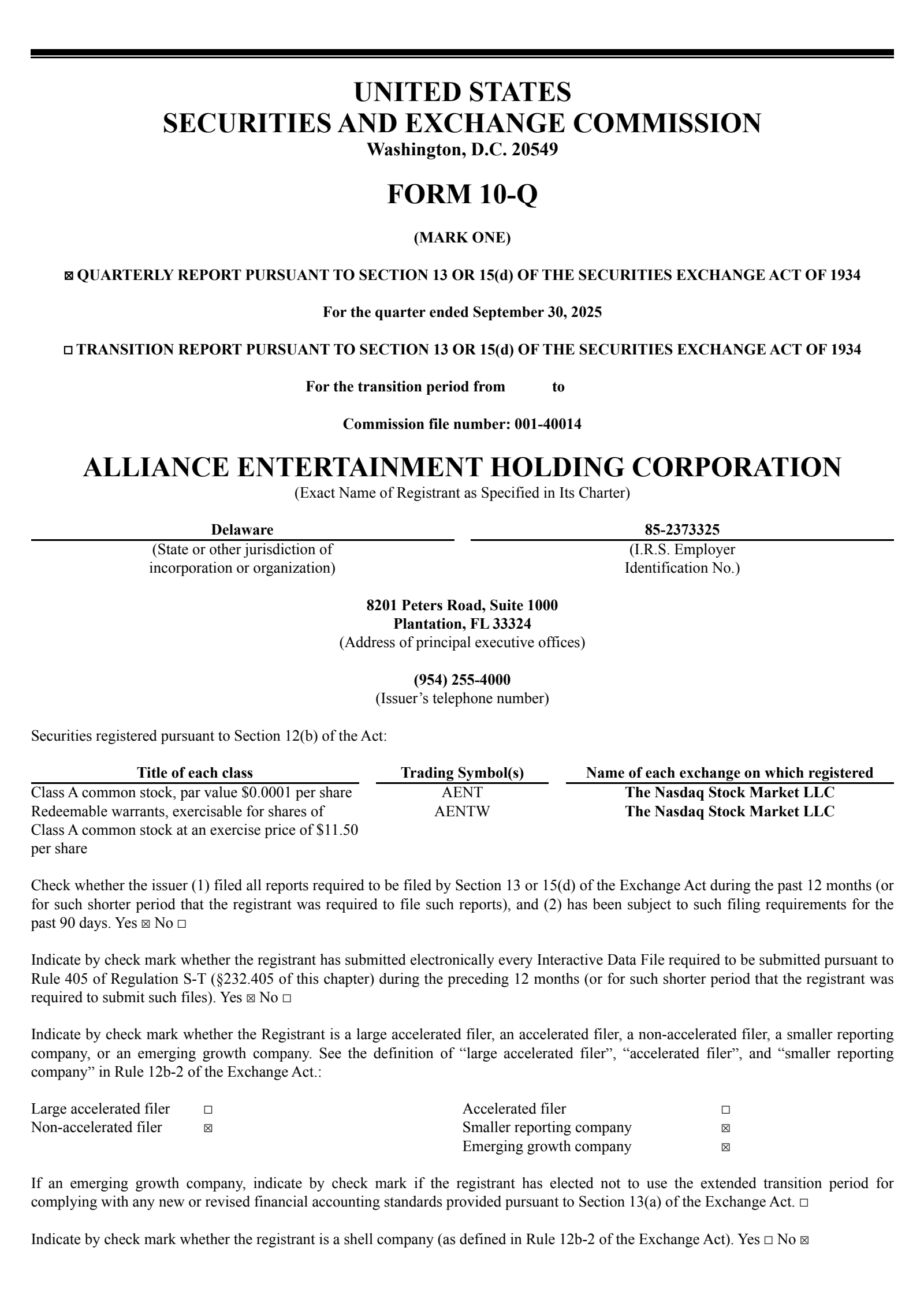 Alliance Entertainment's Q1 2026 Quarterly Report