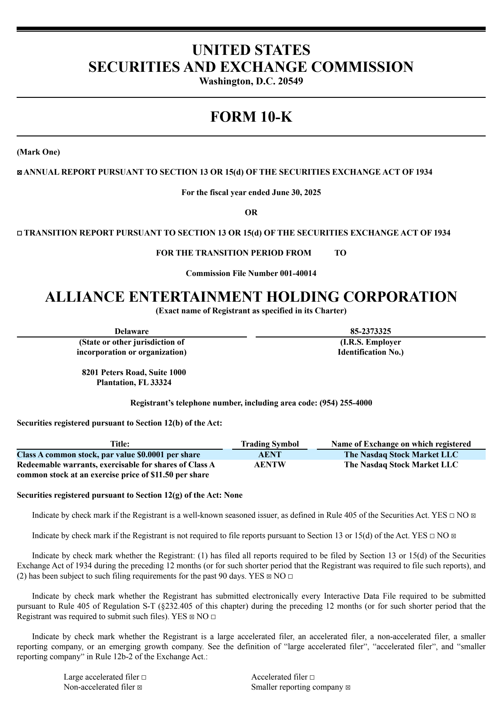 Alliance Entertainment's Q4 2025 Annual Report