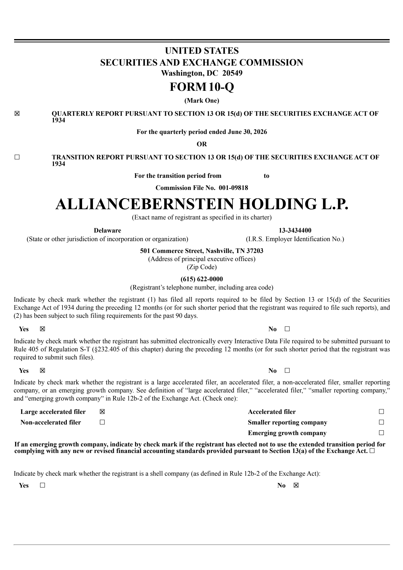 AllianceBernstein's Q2 2026 Quarterly report