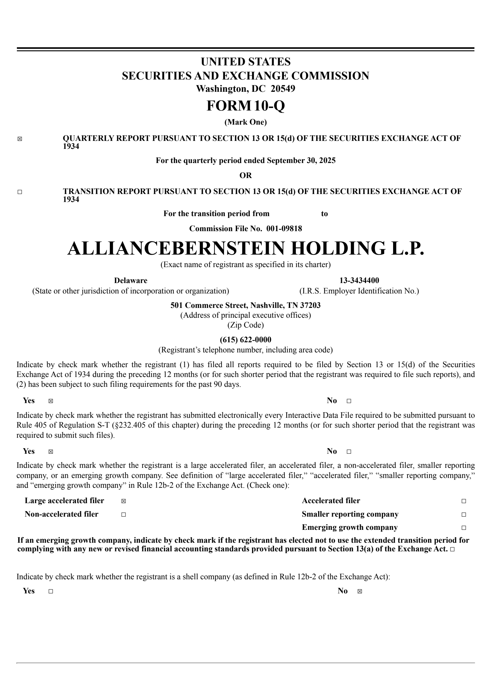 AllianceBernstein's Q3 2025 Quarterly Report