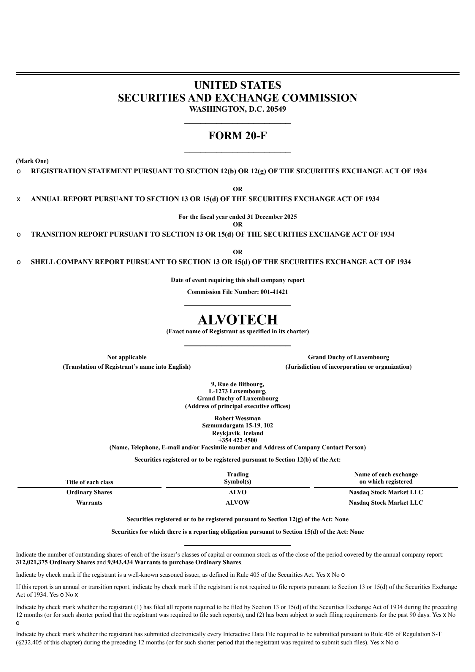 Alvotech's Q4 2025 Annual report