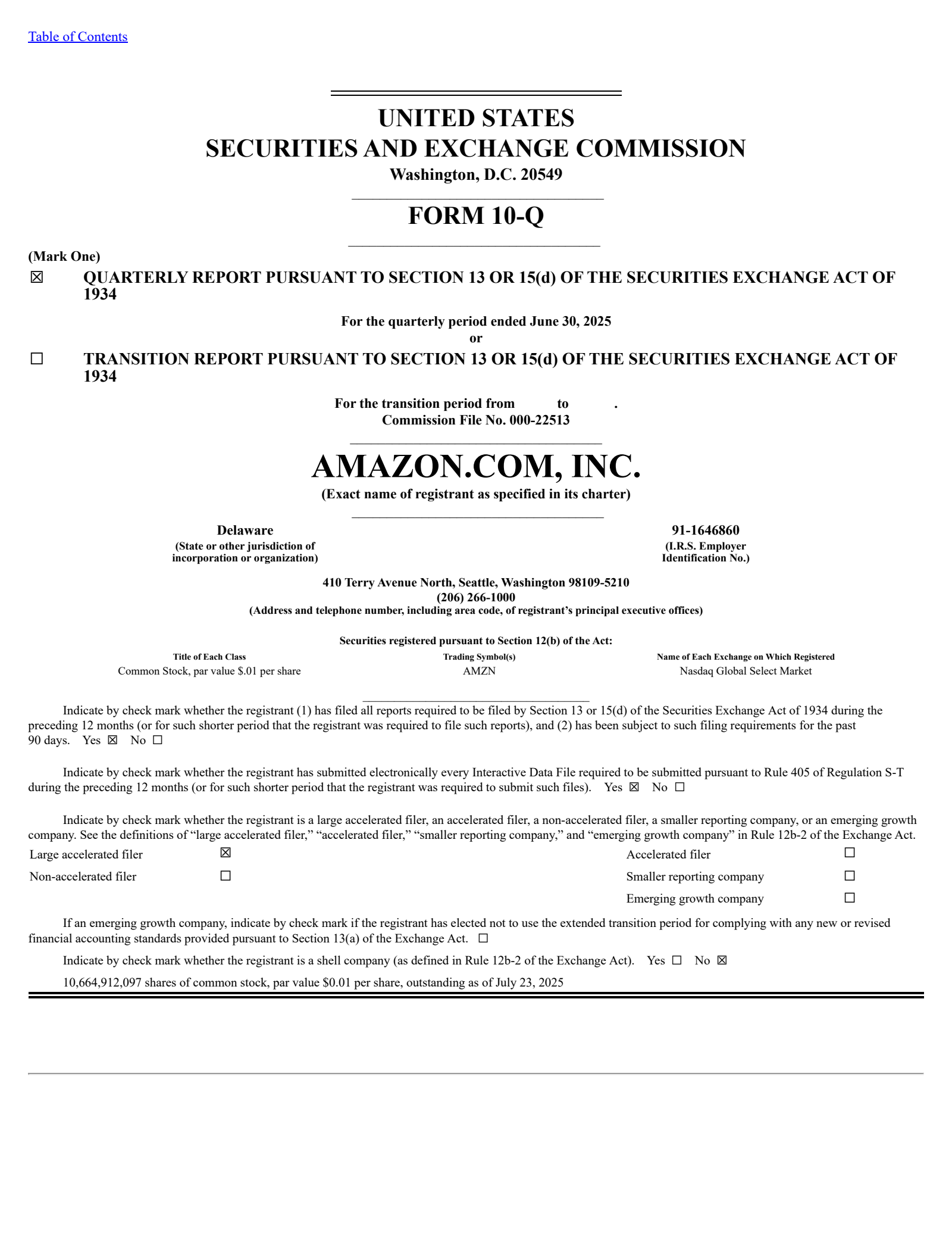 Amazon.com's Q2 2025 Quarterly Report