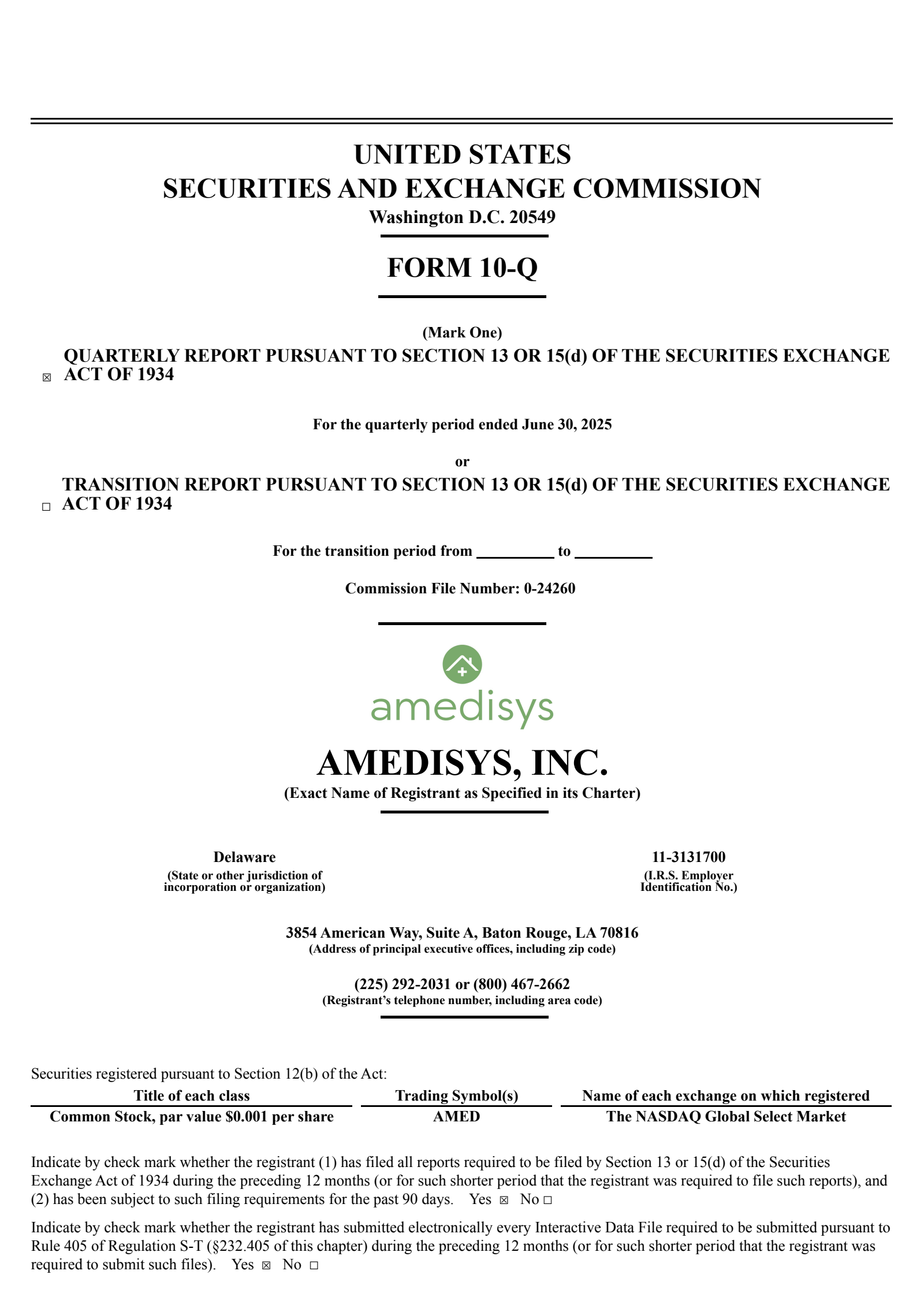 Amedisys' Q2 2025 Quarterly report