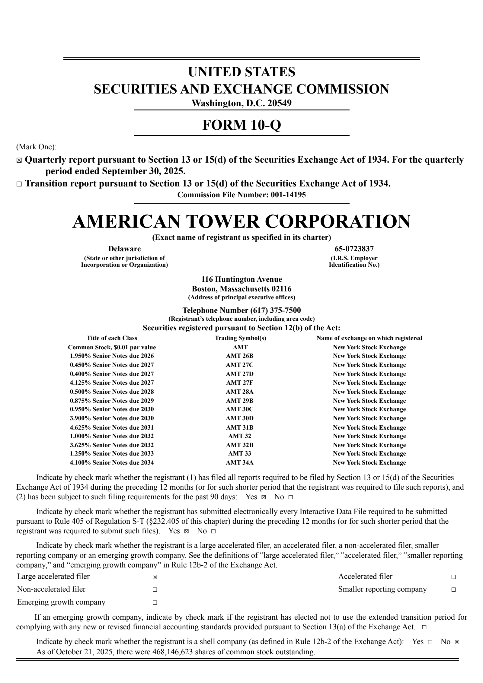 American Tower's Q3 2025 Quarterly Report