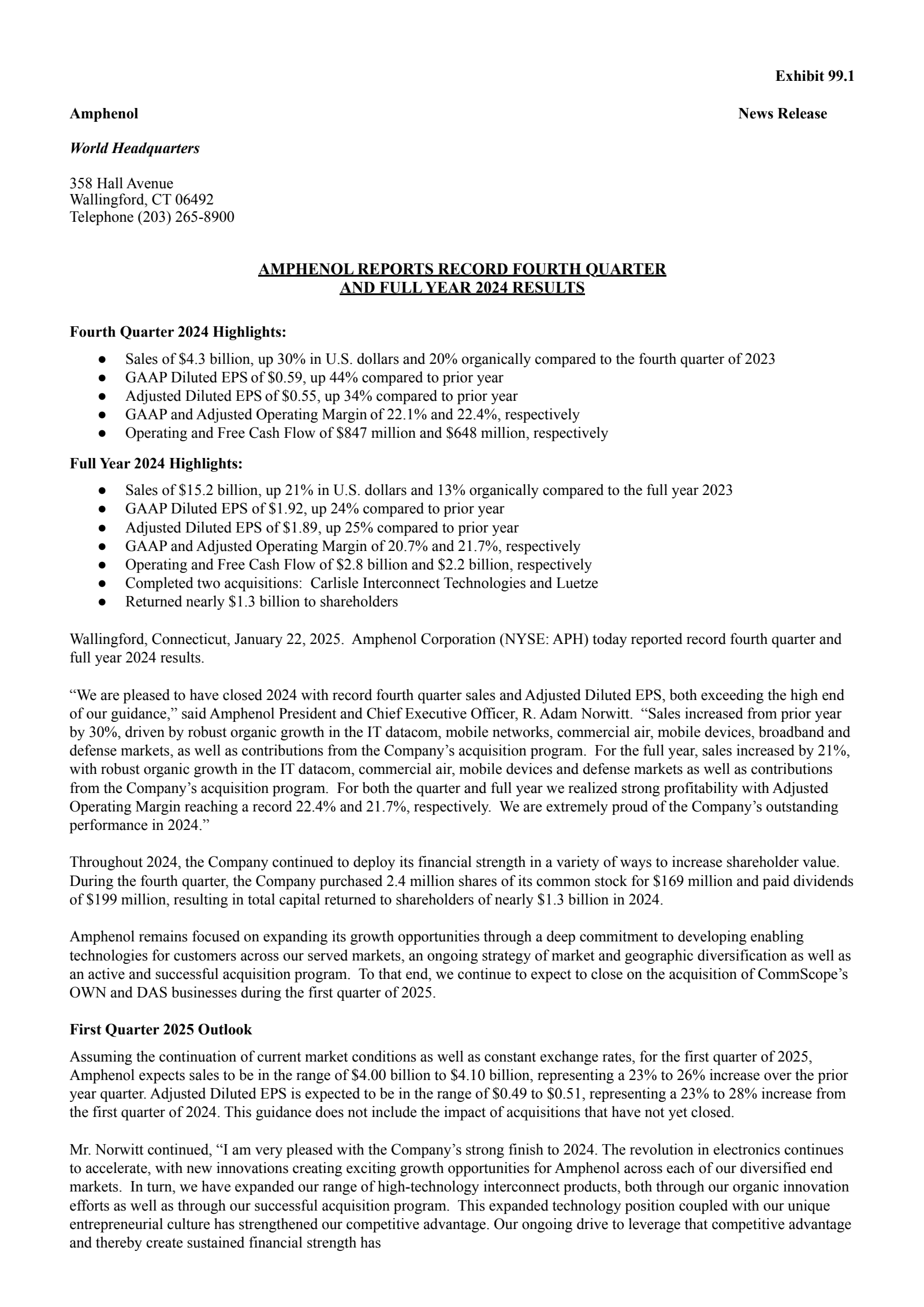 Golar LNG's Q4 2024 Press Release