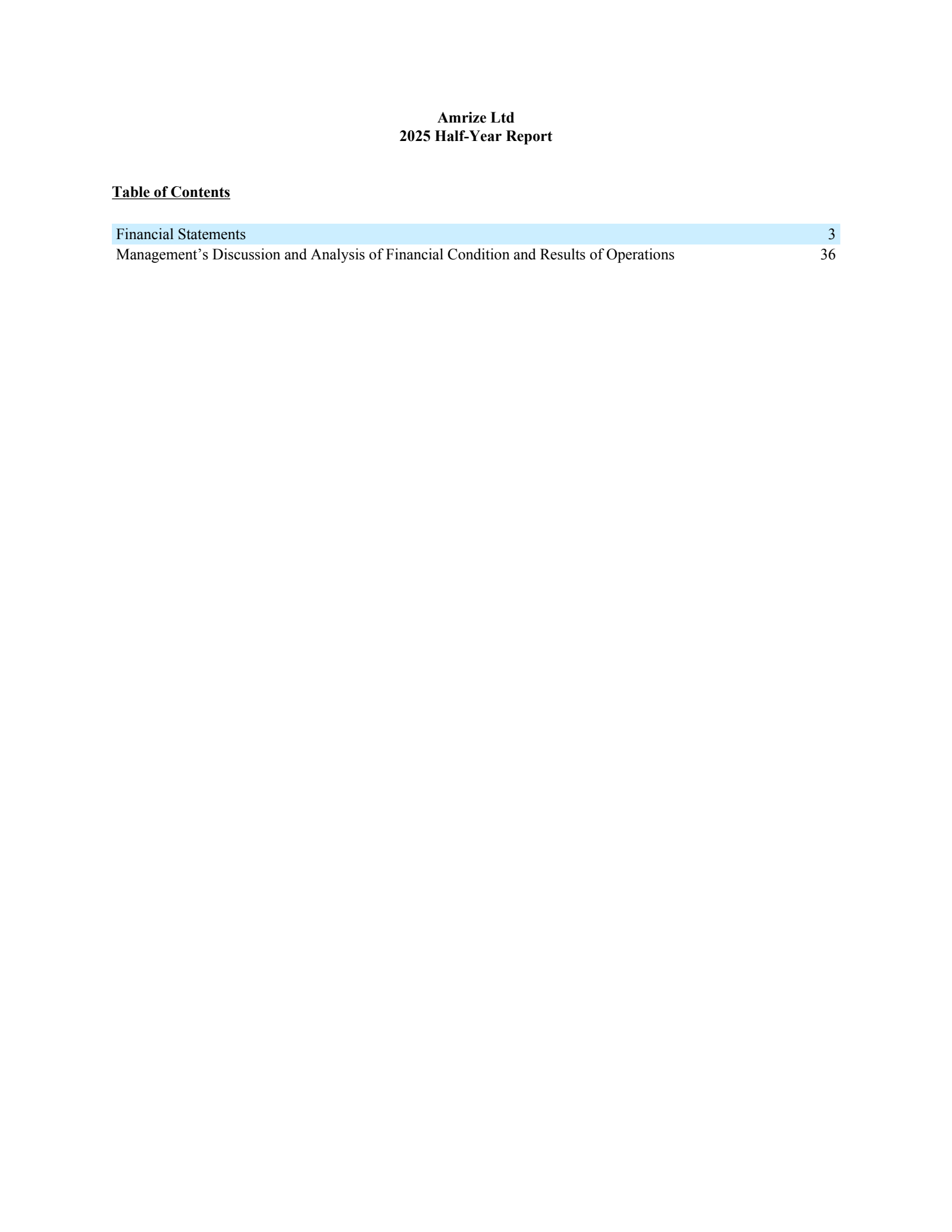 Amrize's H1 2025 Interim report