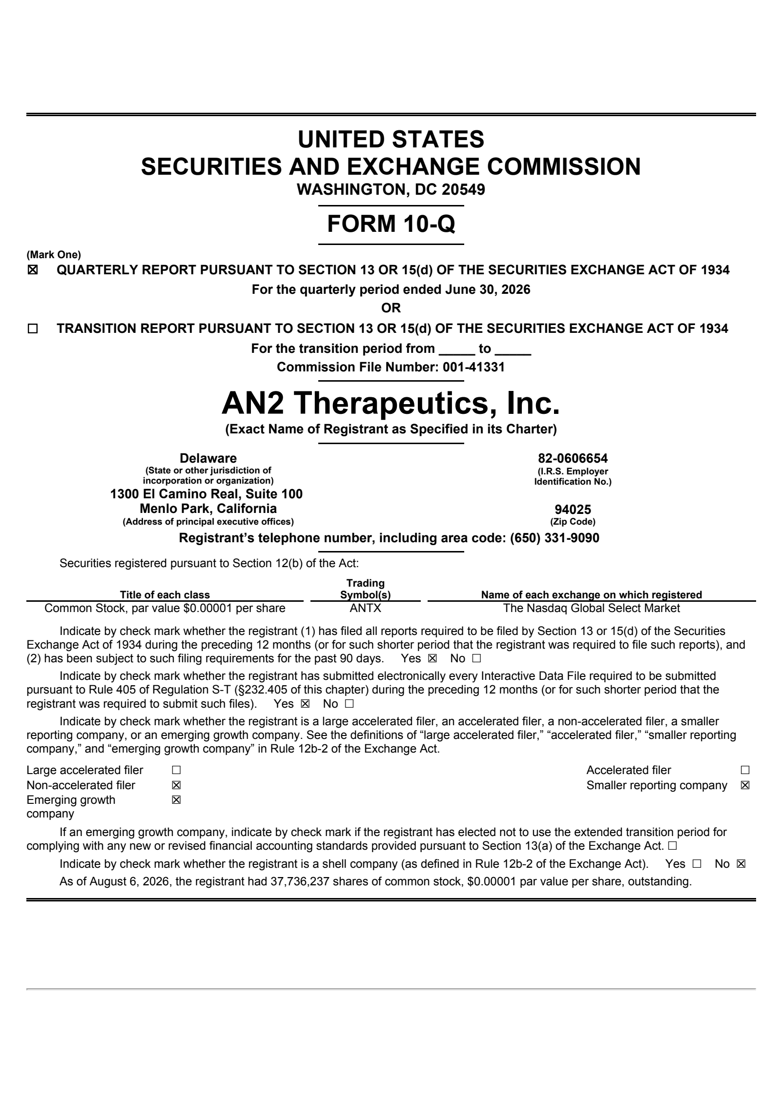 Anthem's Q2 2026 Quarterly report