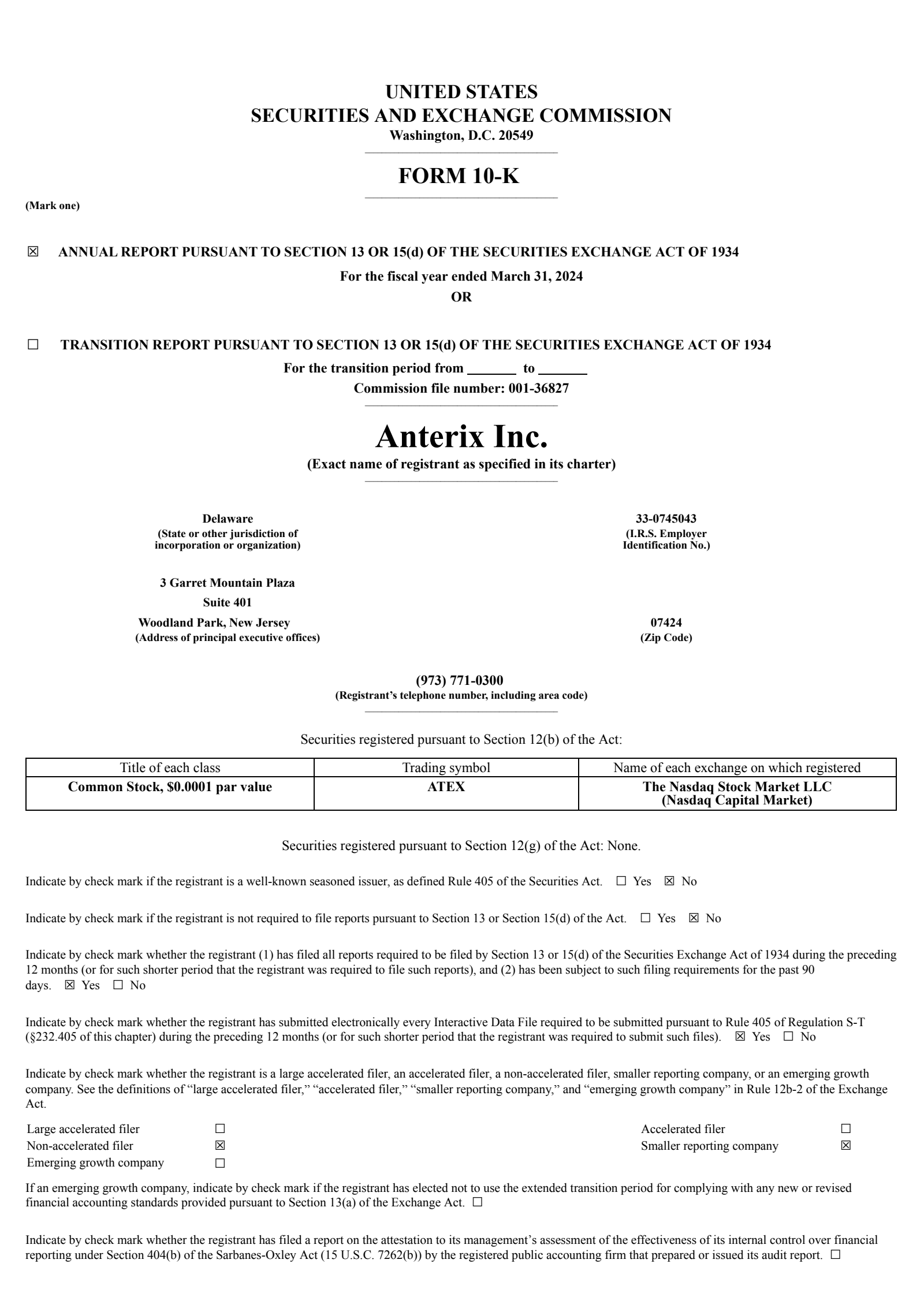 Anterix's Q4 2024 Annual Report