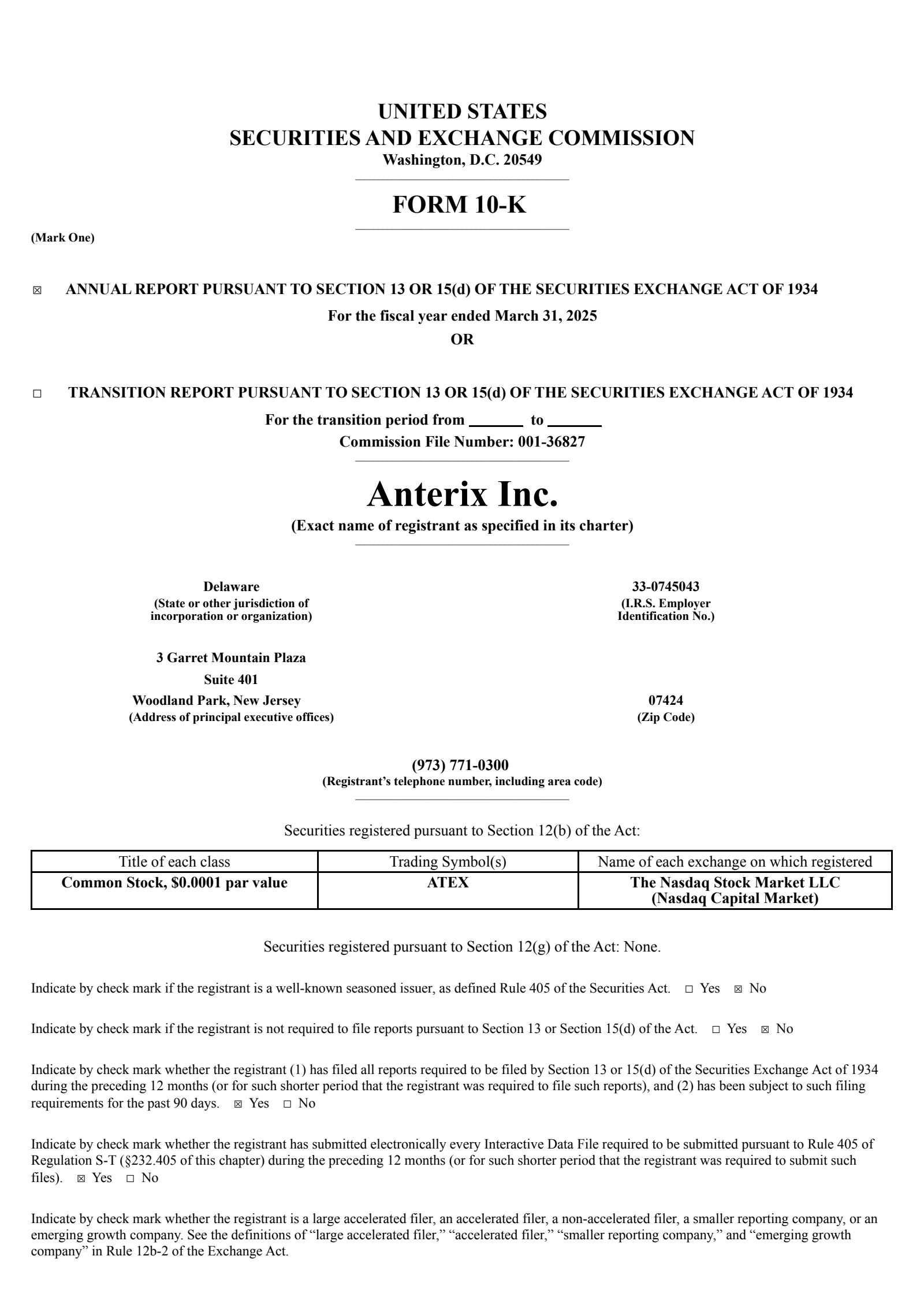 Anterix's Q4 2025 Annual report