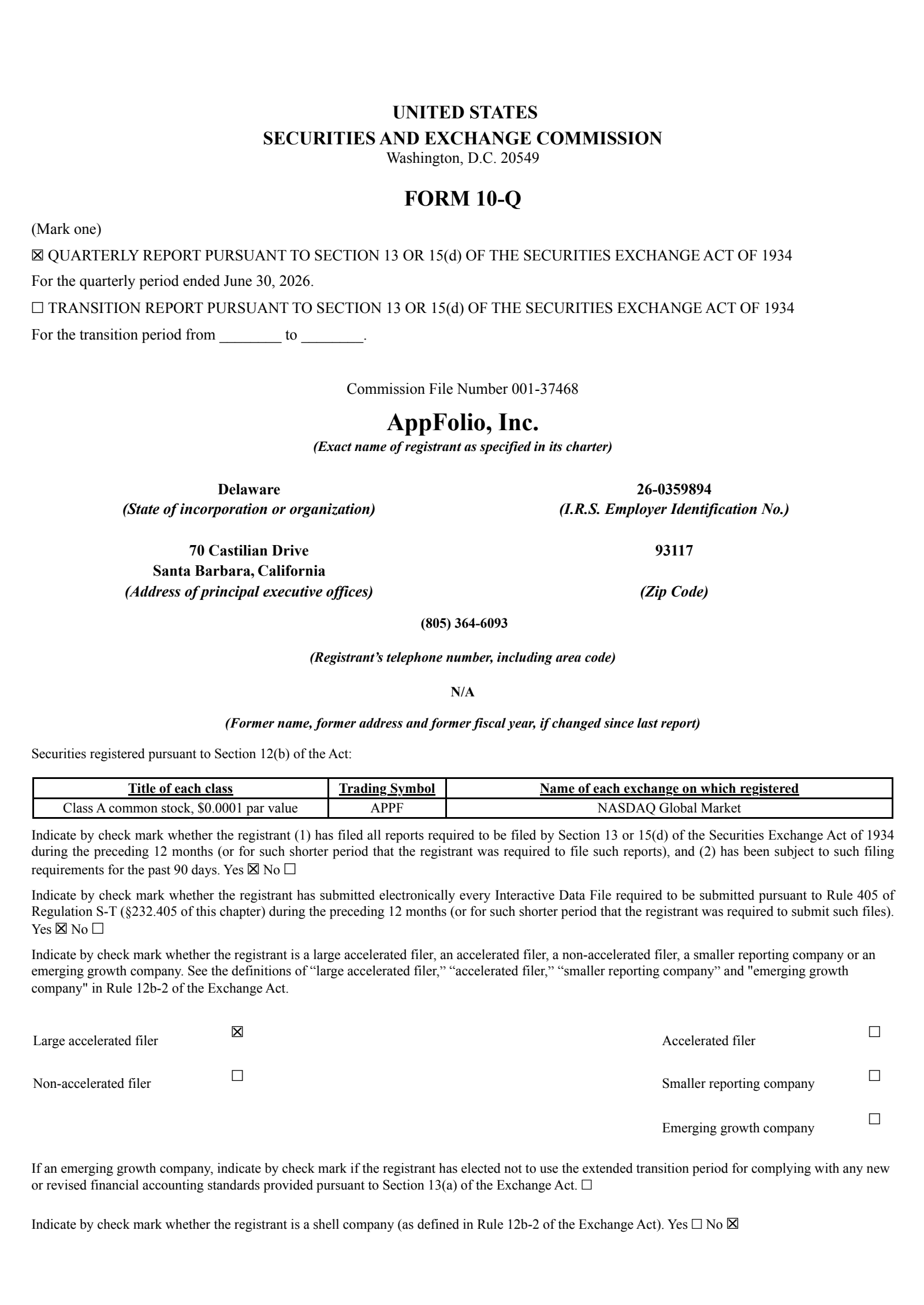 AppFolio's Q2 2026 Quarterly report