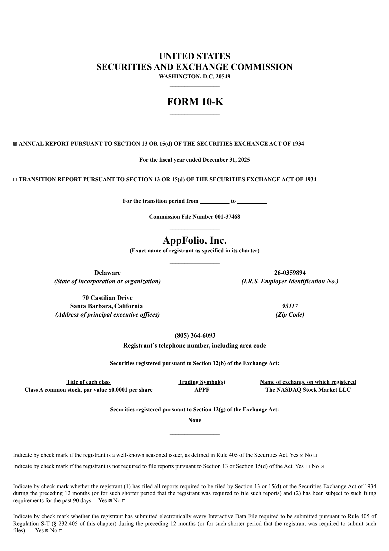 AppFolio's Q4 2025 Annual report