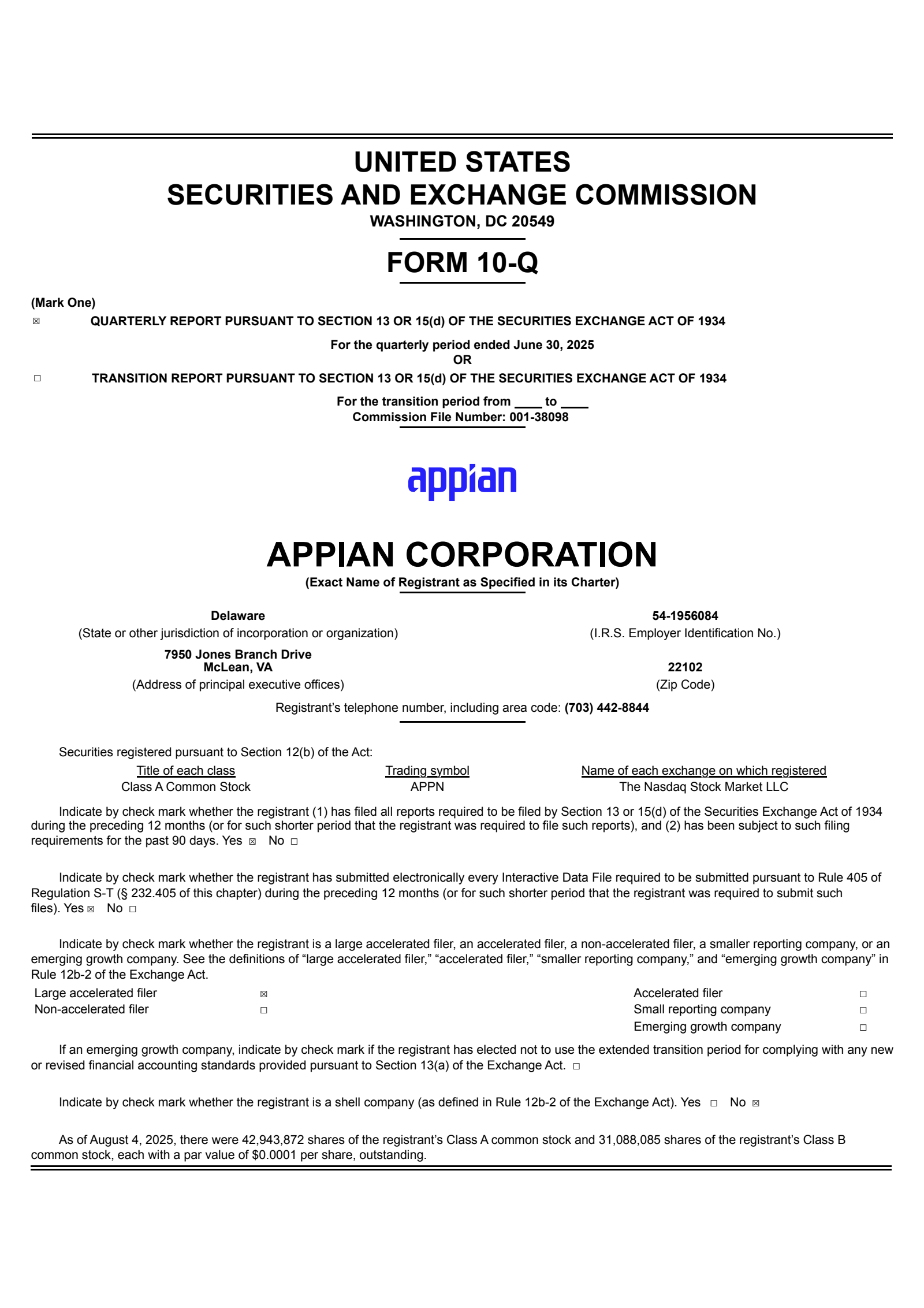 Appian's Q2 2025 Quarterly report